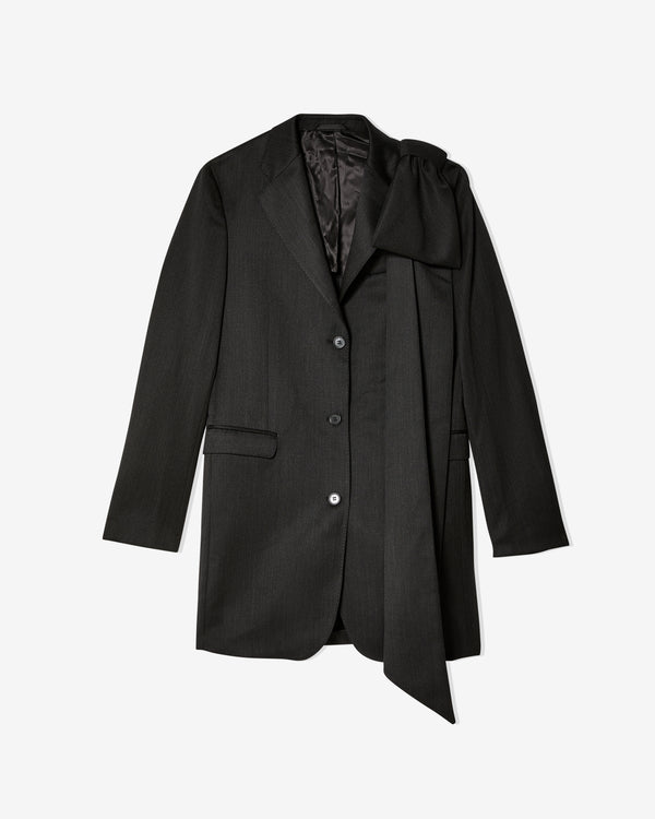 Simone Rocha - Women
s Longline Shoulder Bow Plunge Jacket - (Charcoal)