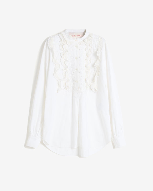 Valentino - Women
s Embroidered Top - (White)