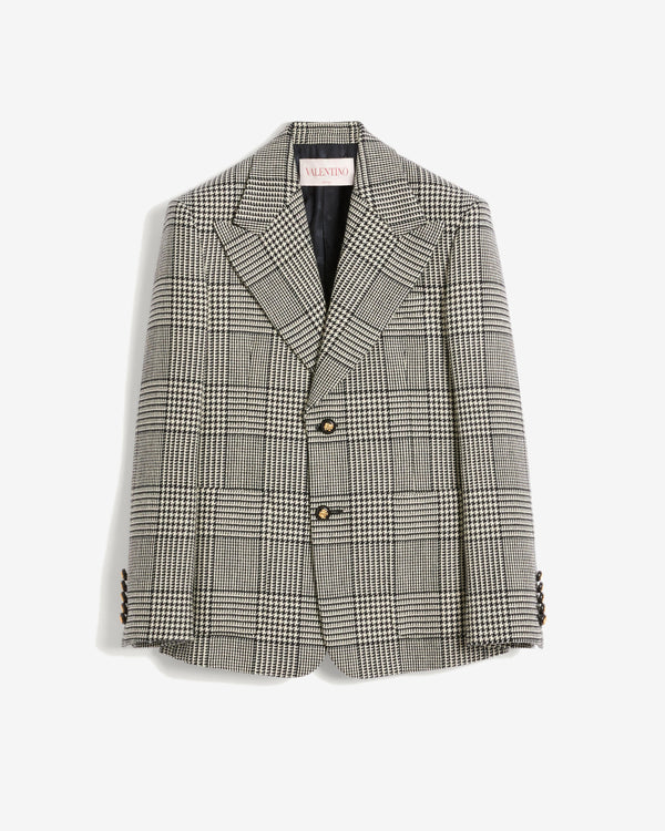 Valentino - Men
s Single-Breasted Jacket - (Ivory/Black)