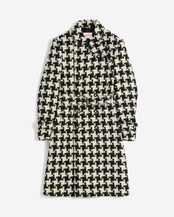 Valentino - Men
s Double-Breasted Trench Coat - (Ivory/Black)