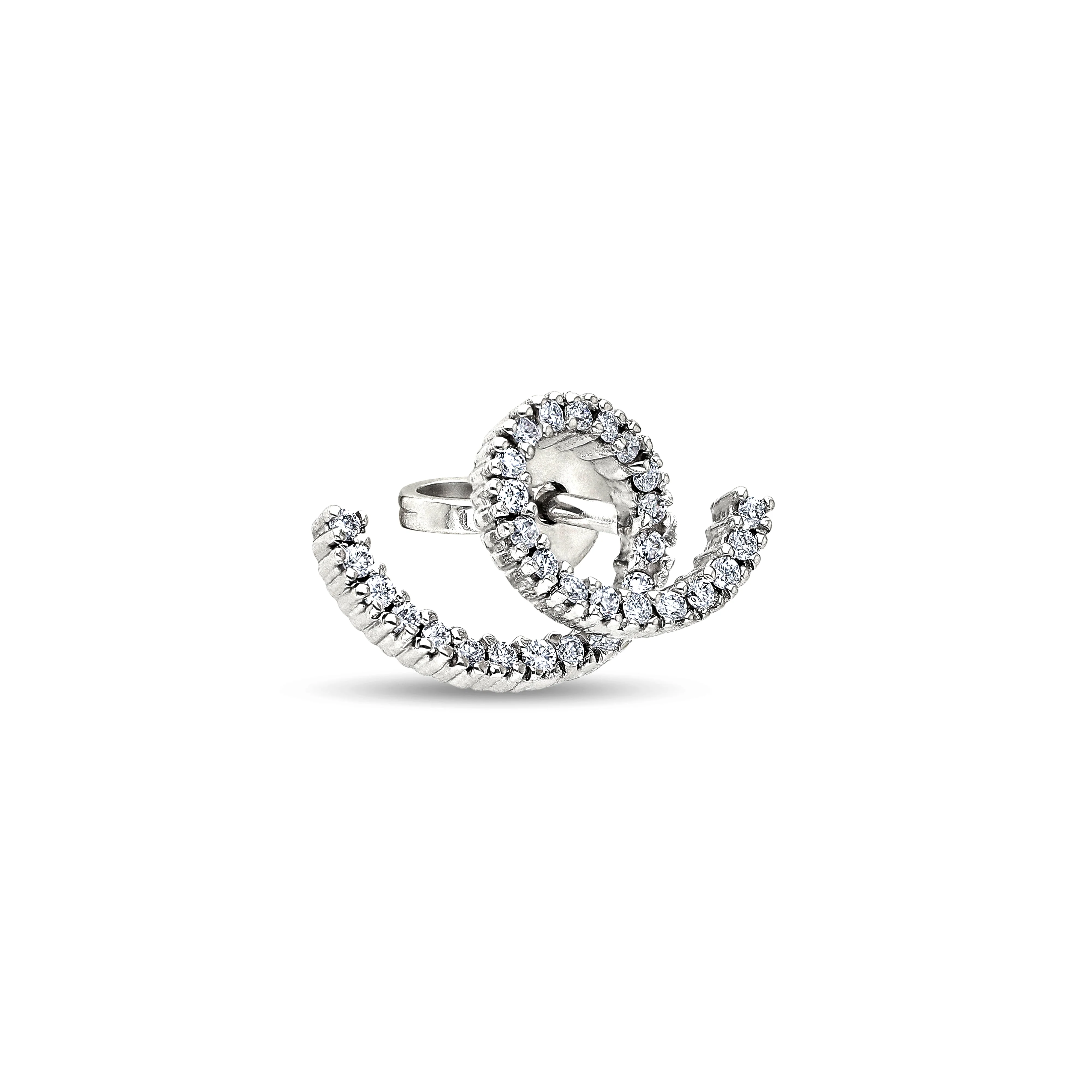 Delfina Delettrez - 1987 Loop Stud - (White Gold)