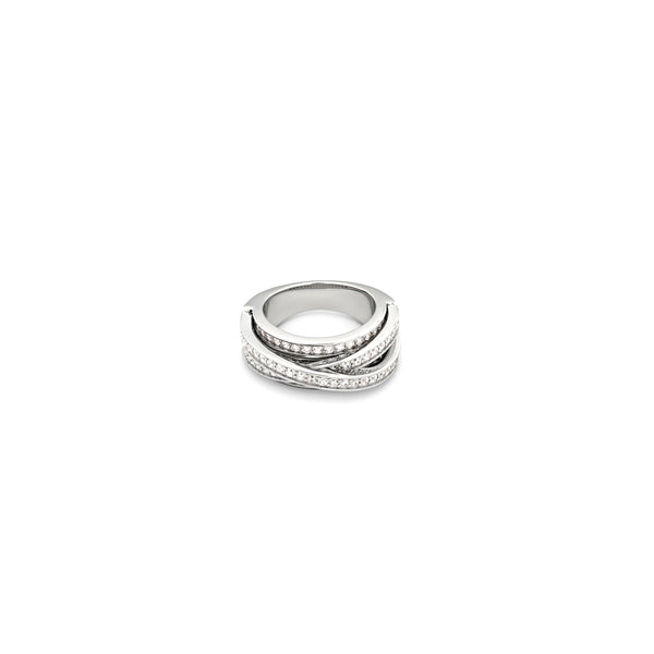 Tom Wood - Orb Ring Slim Clear White - (Silver)