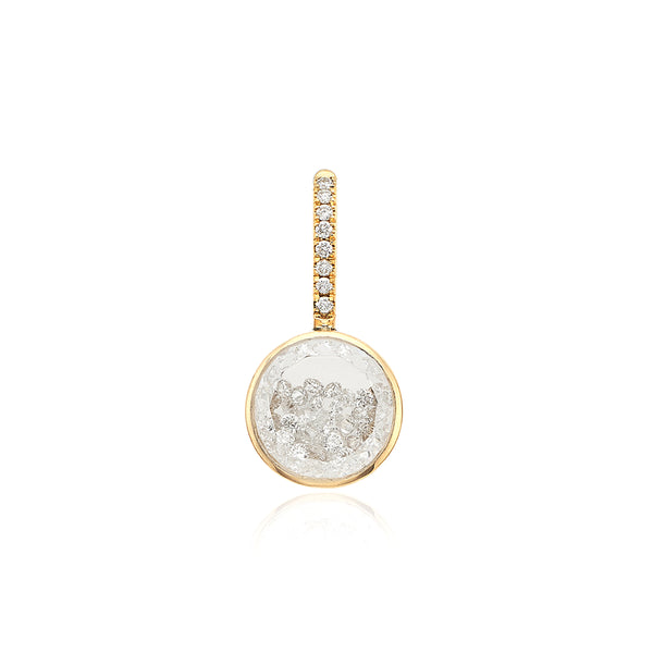 Moritz Glik - Naipe Diamond Round Charm - (Yellow Gold/Diamond)