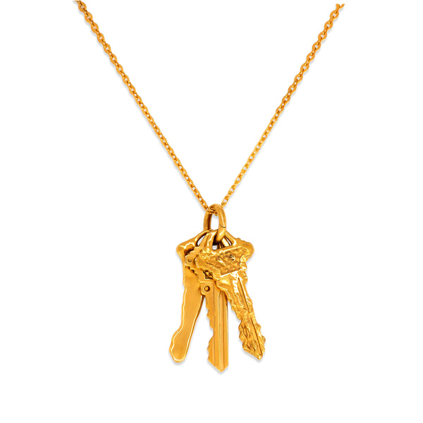 Alabaster Industries - Men
s Relic Key Necklace - (Gold)