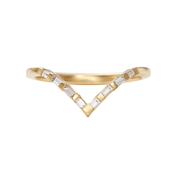 Artëmer - Argent Baguette Diamond Wedding Ring - (Yellow Gold/Diamond)