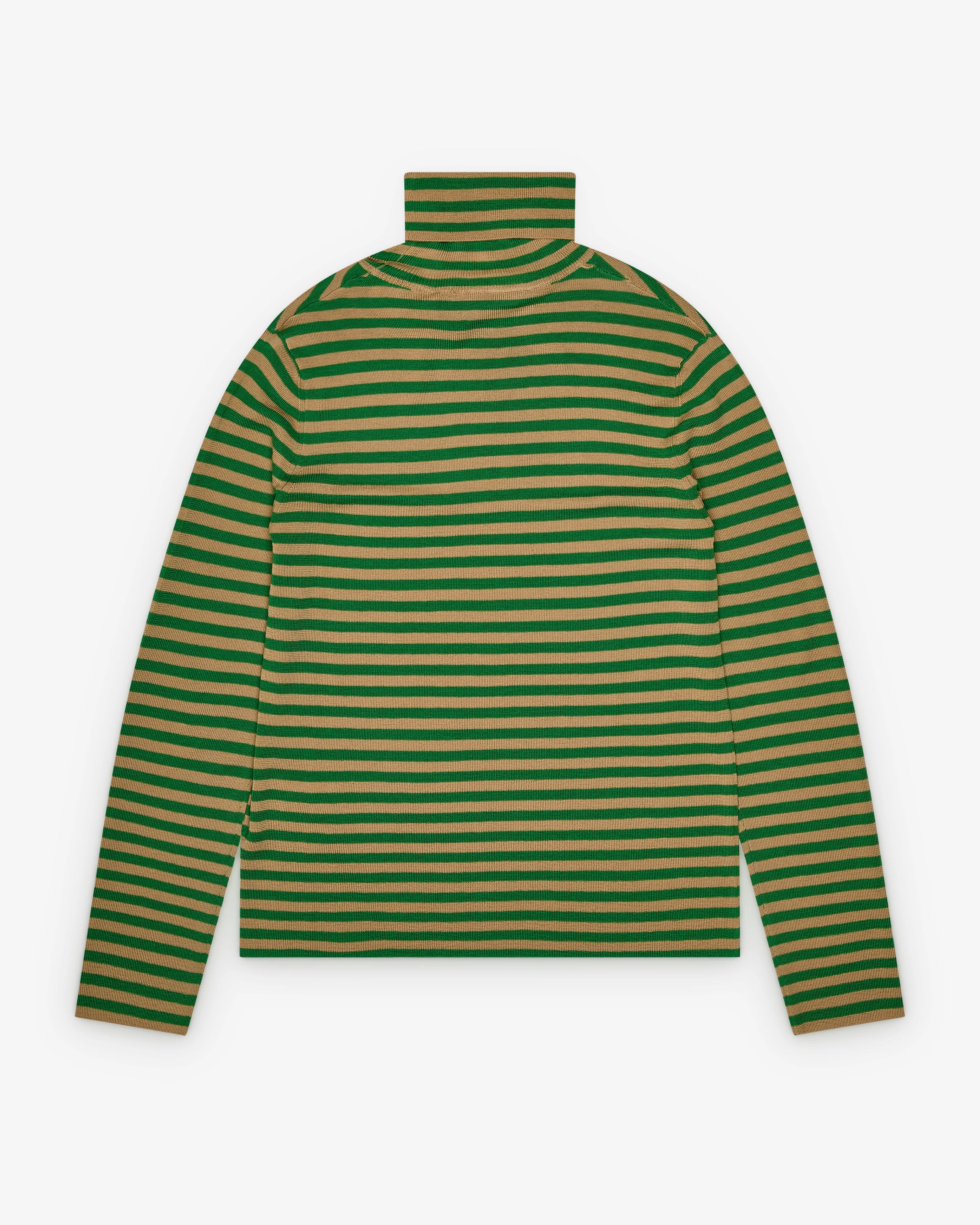 Valentino - Men's Striped Turtleneck - (Green)
