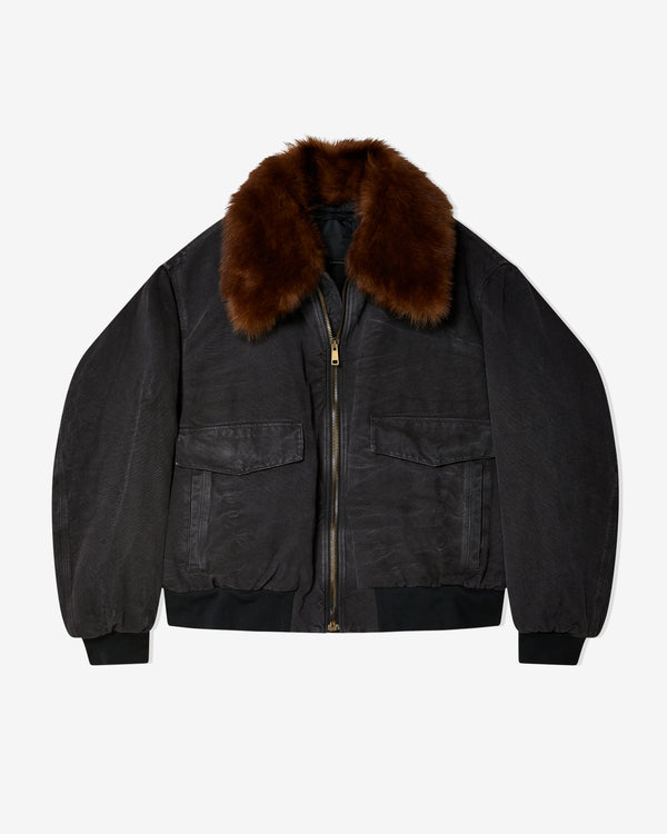 Prada - Men
s Shearling Collar Blouson Jacket - (Black)