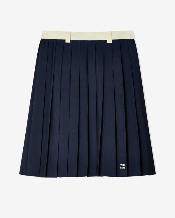 Miu Miu - Women
s Kid Mohair Skirt - (Navy)