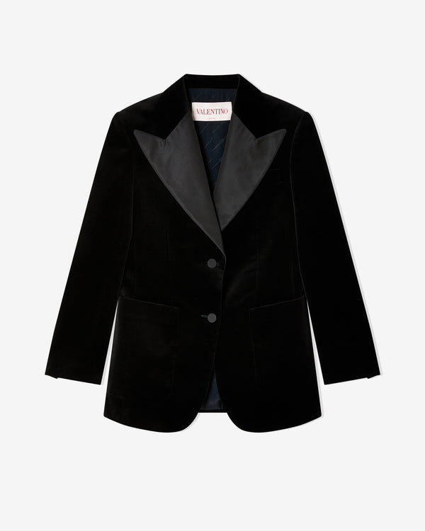 Valentino - Women
s Velvet Blazer - (Black)