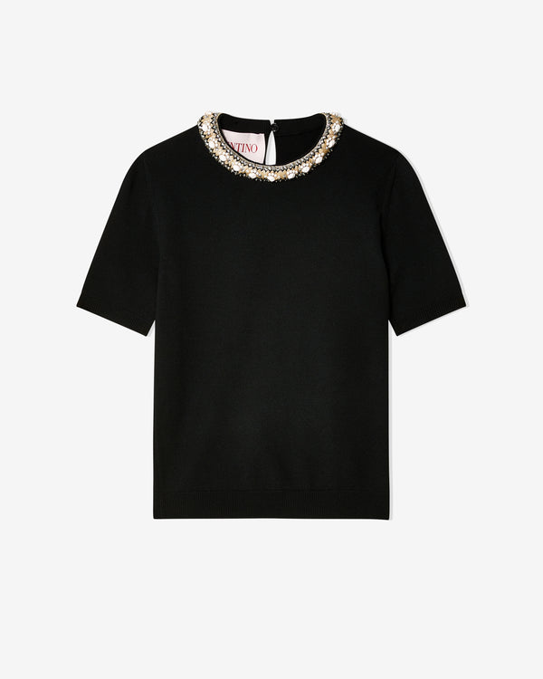 Valentino - Women
s Embroidered Sweater - (Black)