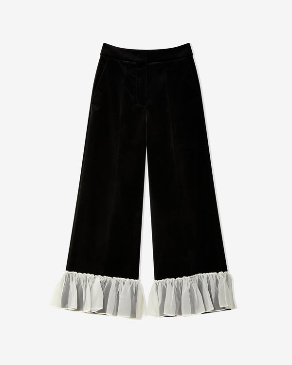 Valentino - Women
s Velvet Trousers - (Black/Ivory)