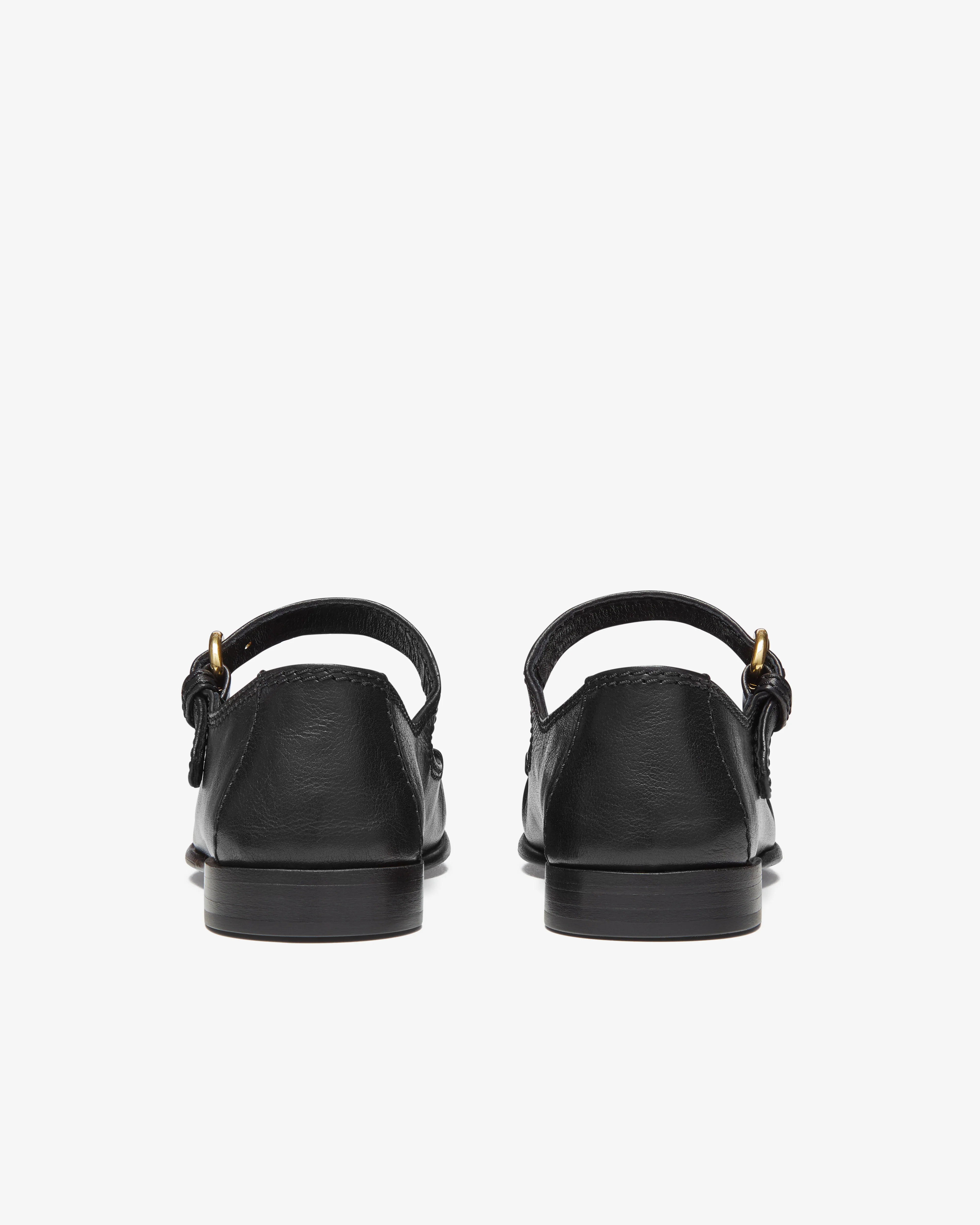 Miu Miu - Women's Leather Loafers With Strap - (Black)