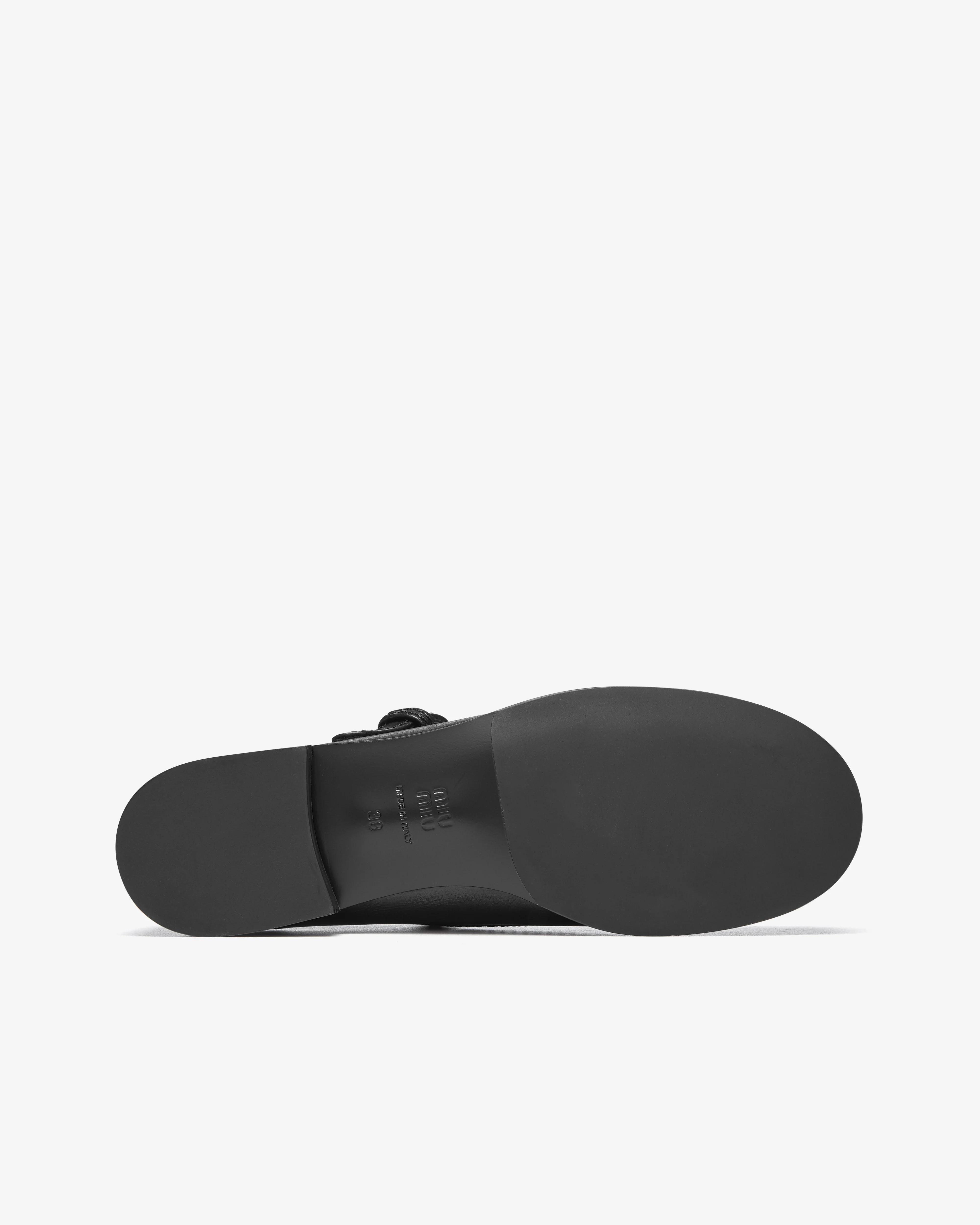 Miu Miu - Women's Leather Loafers With Strap - (Black)