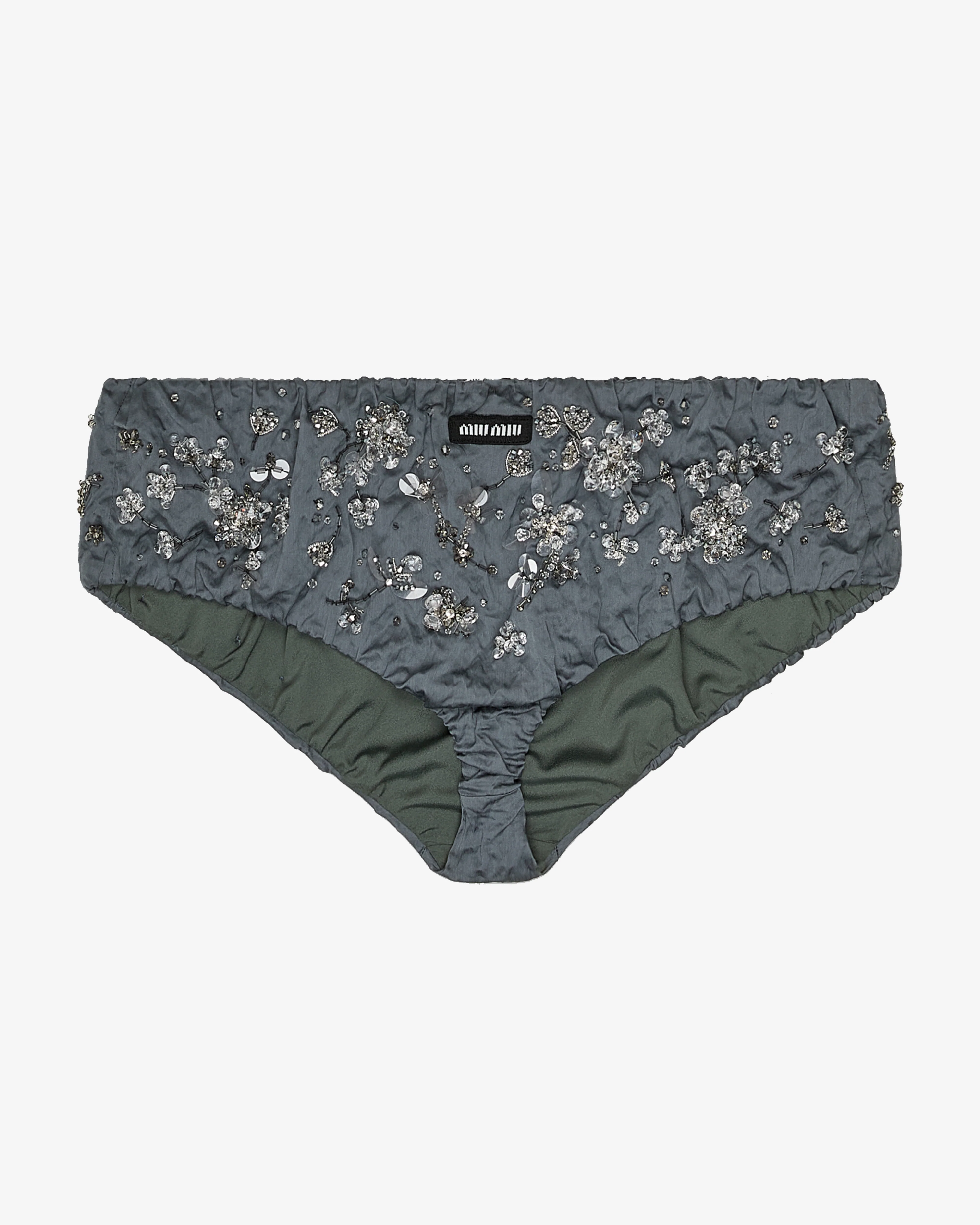 Miu Miu - Women's Embroidered Duchess Panty - (Iron Gray)