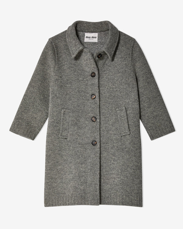 Miu Miu - Women
s Wool Cardigan - (Grey)