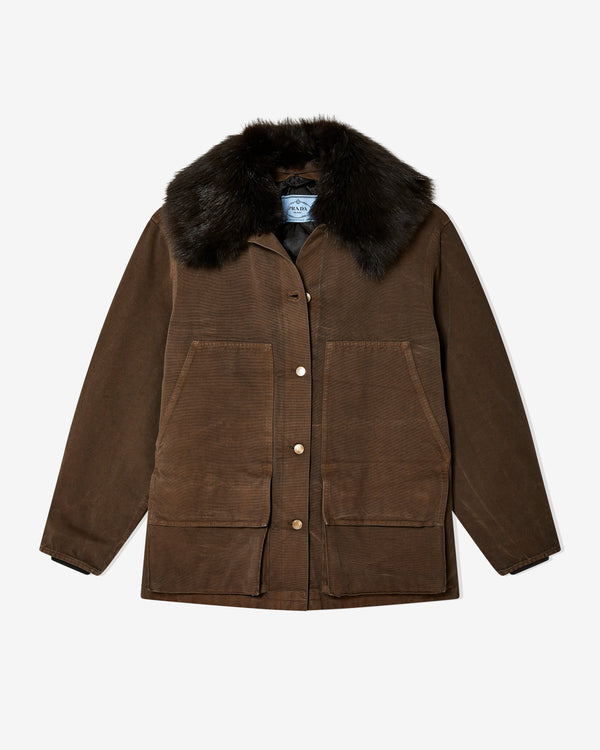 Prada - Women
s Canvas Jacket - (Brown)