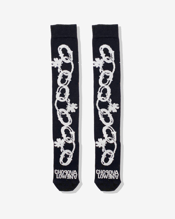 Chopova Lowena - Women
s Chain Link Long Sock - (Black/White)