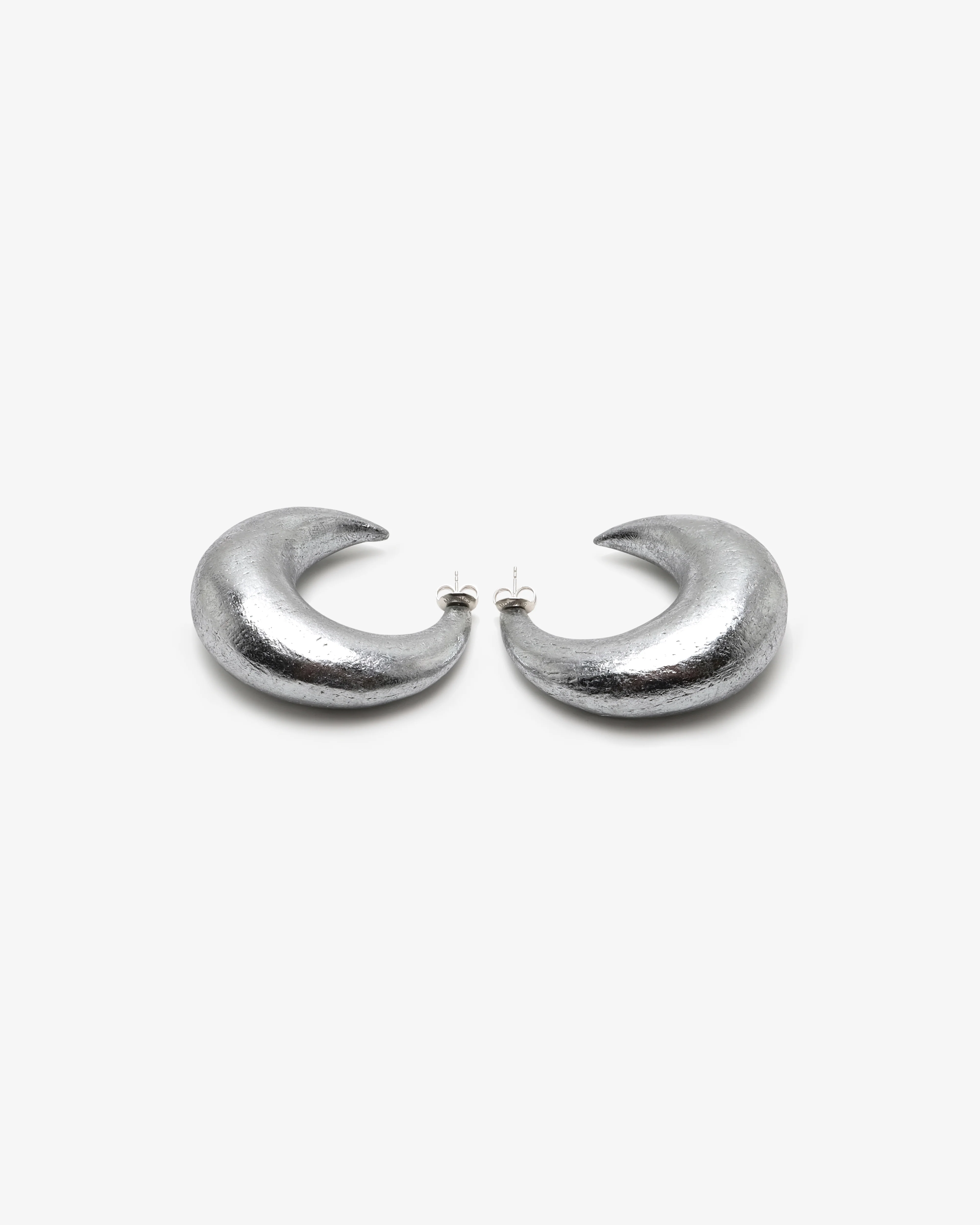 Monies - Women's Half Moon Earrings - (Silver)