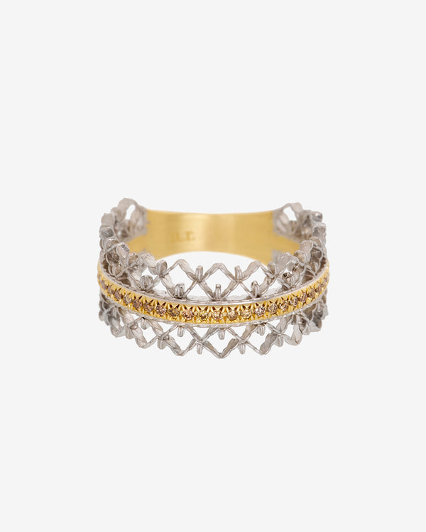 Nikolle Radi - Women
s Brocade Ring - (Gold)