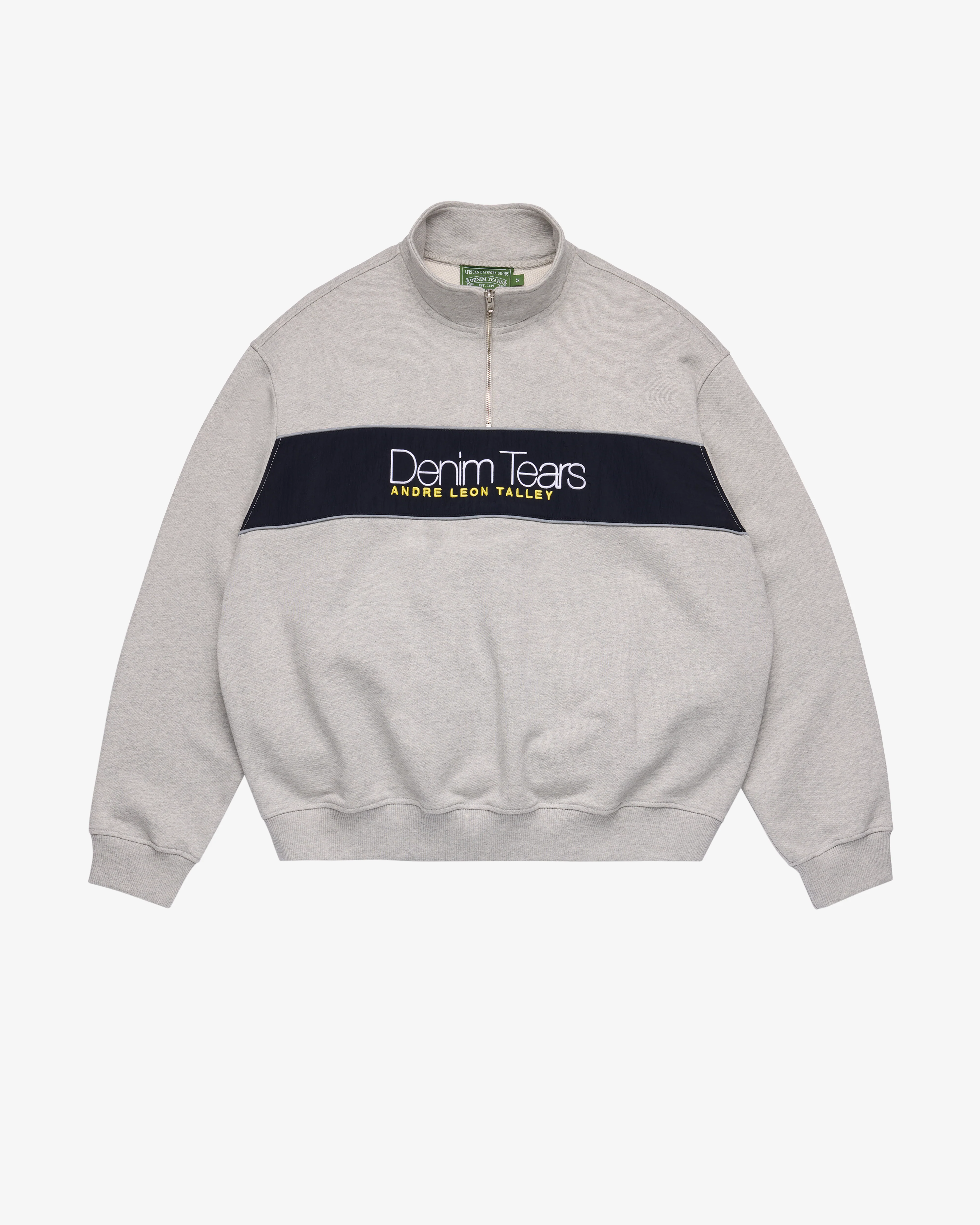 Denim Tears - Men's Quarter Zip ALT Crewneck - (Grey)