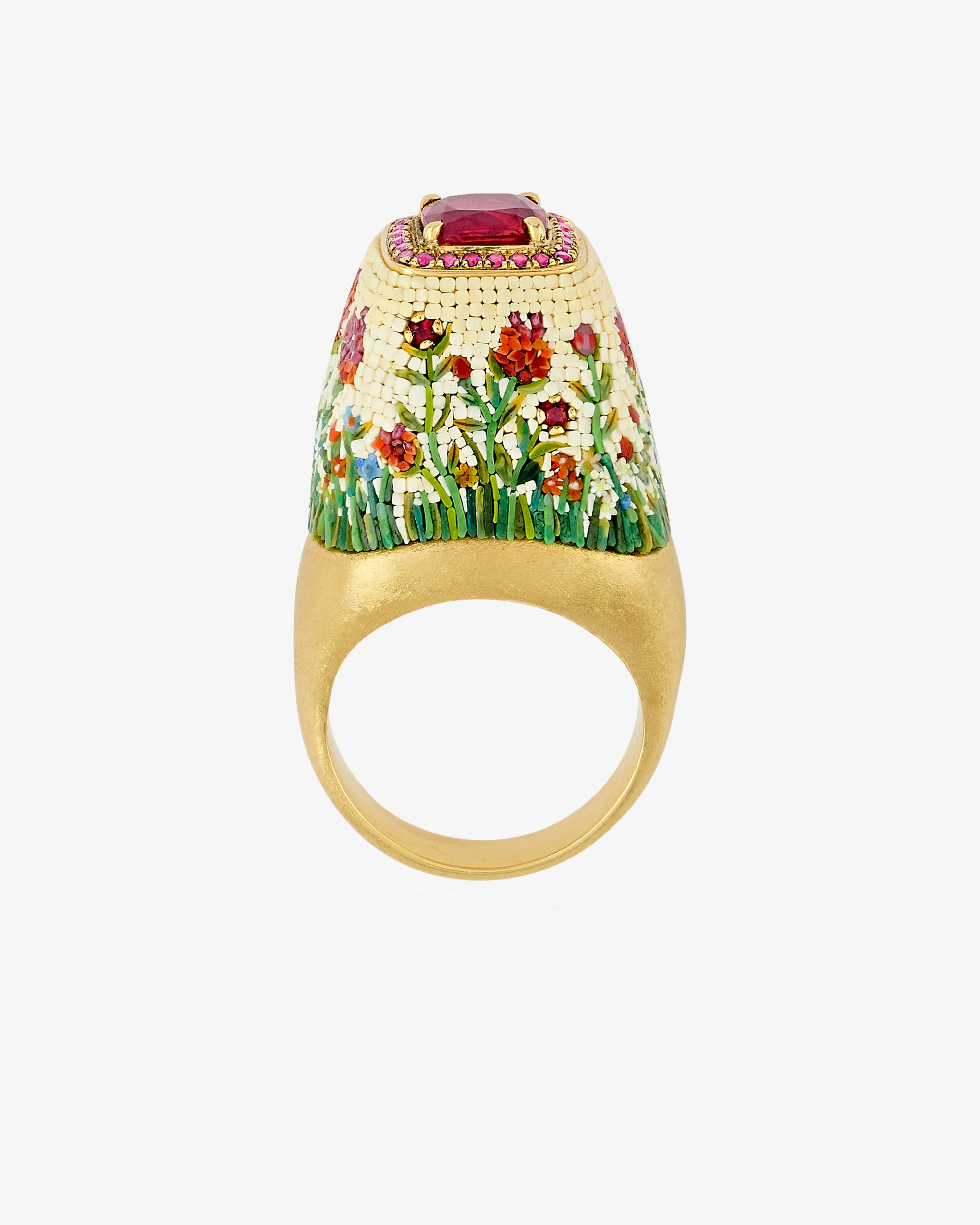 Le Sibille - Women's Wildflower Ring - (Yellow Gold)