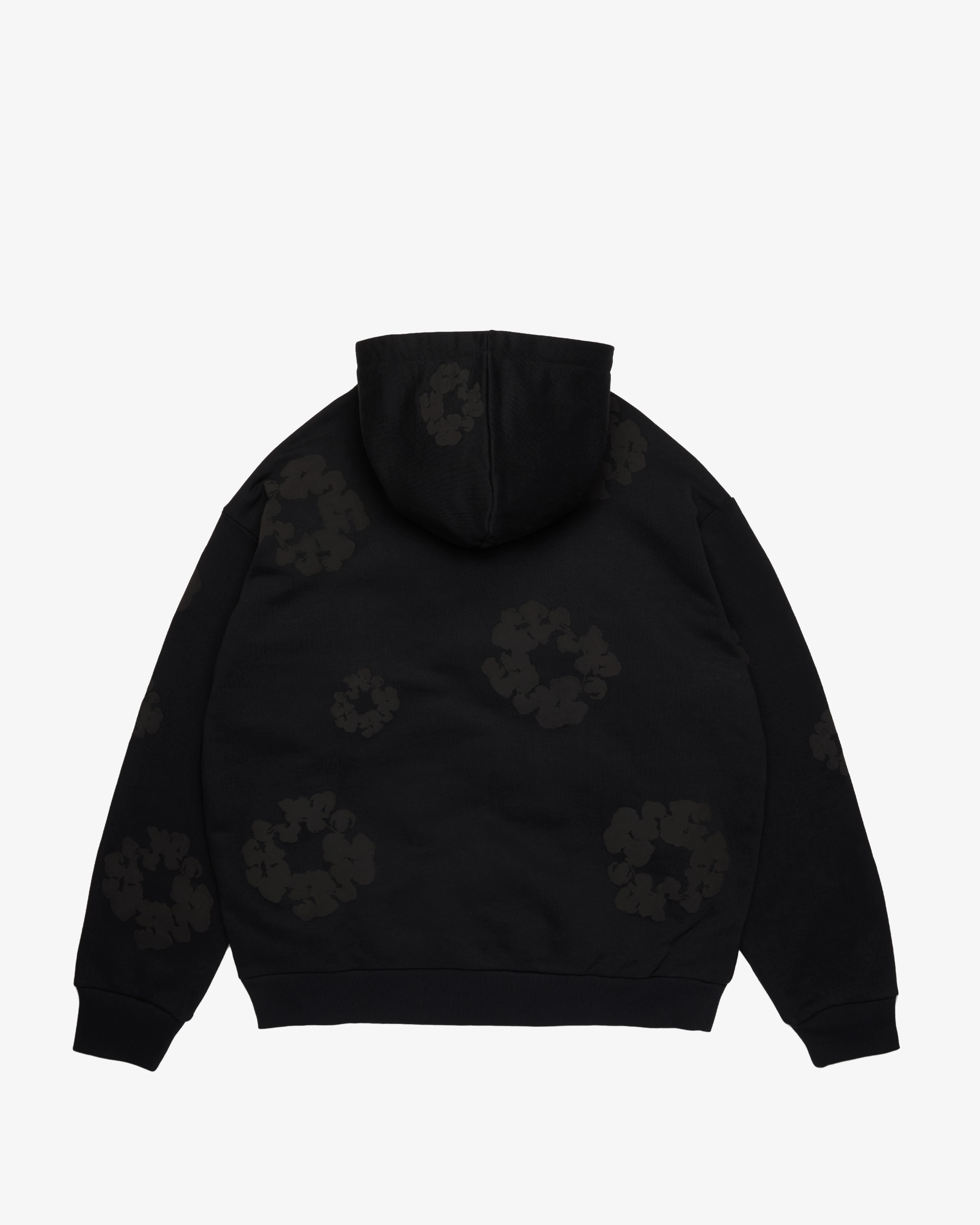 Denim Tears - Men's Black Mono Cotton Wreath Hoodie - (Black)