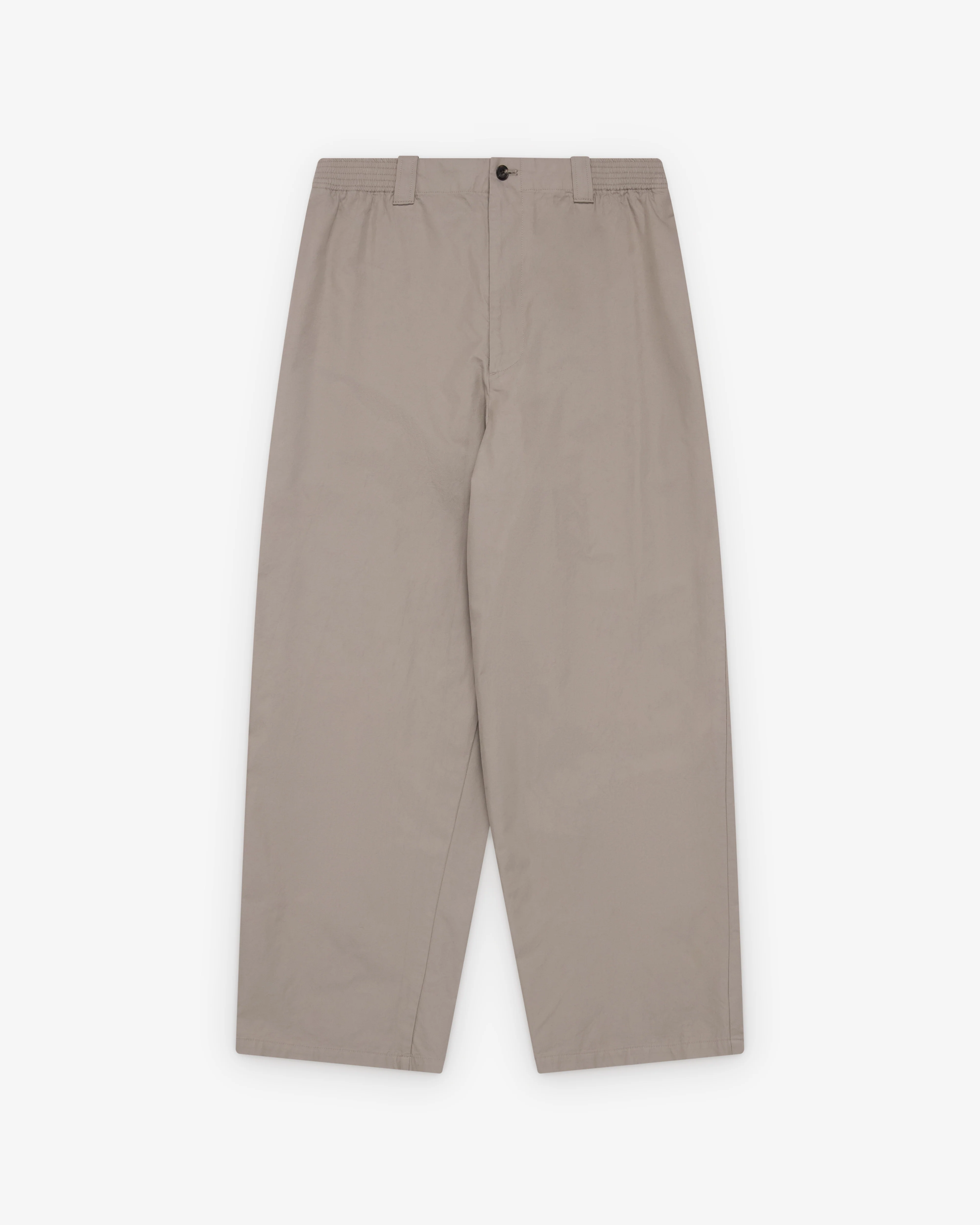 A.Presse - Men's Silk Cotton Chino Wide Trouser - (Grey)