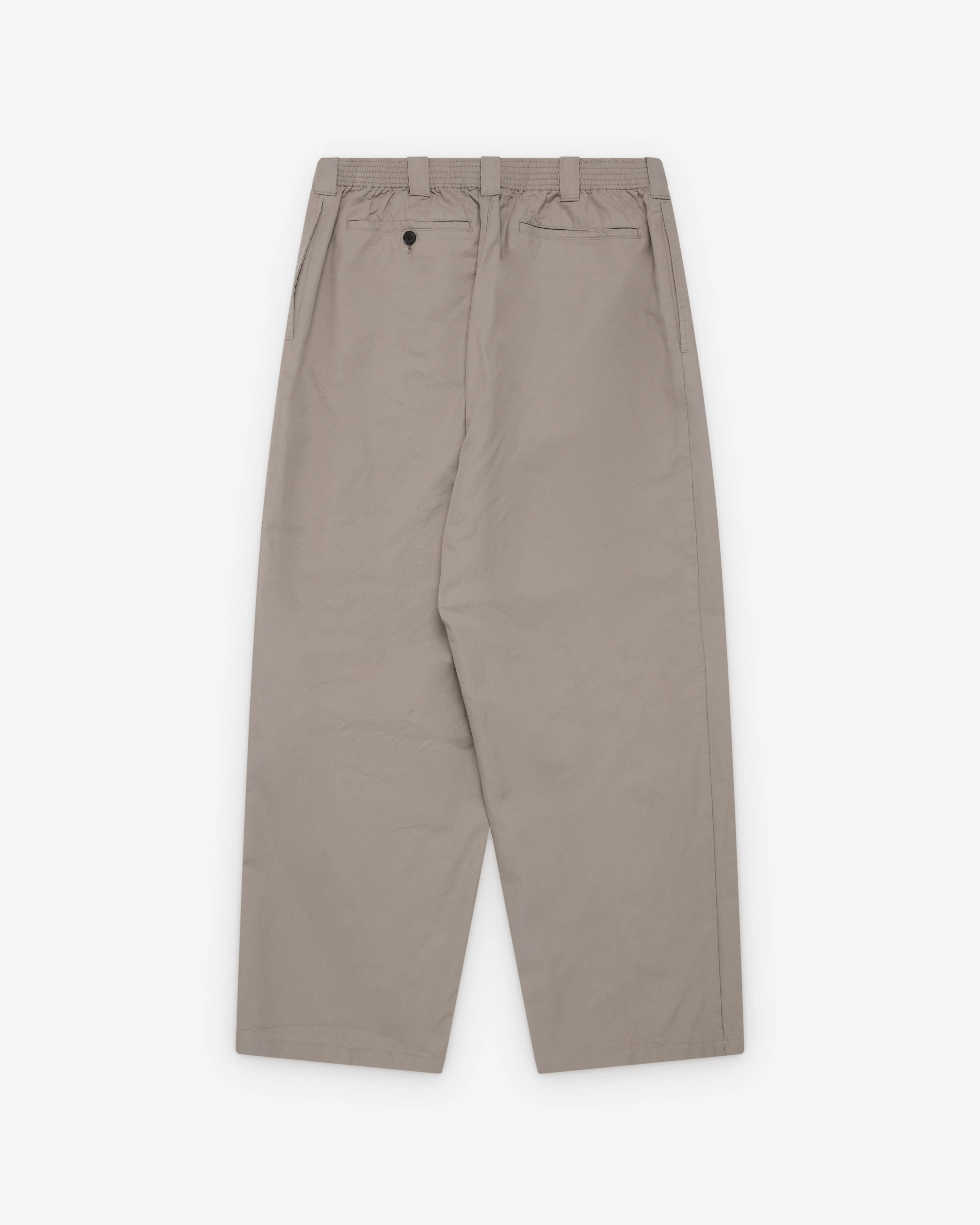 A.Presse - Men's Silk Cotton Chino Wide Trouser - (Grey)