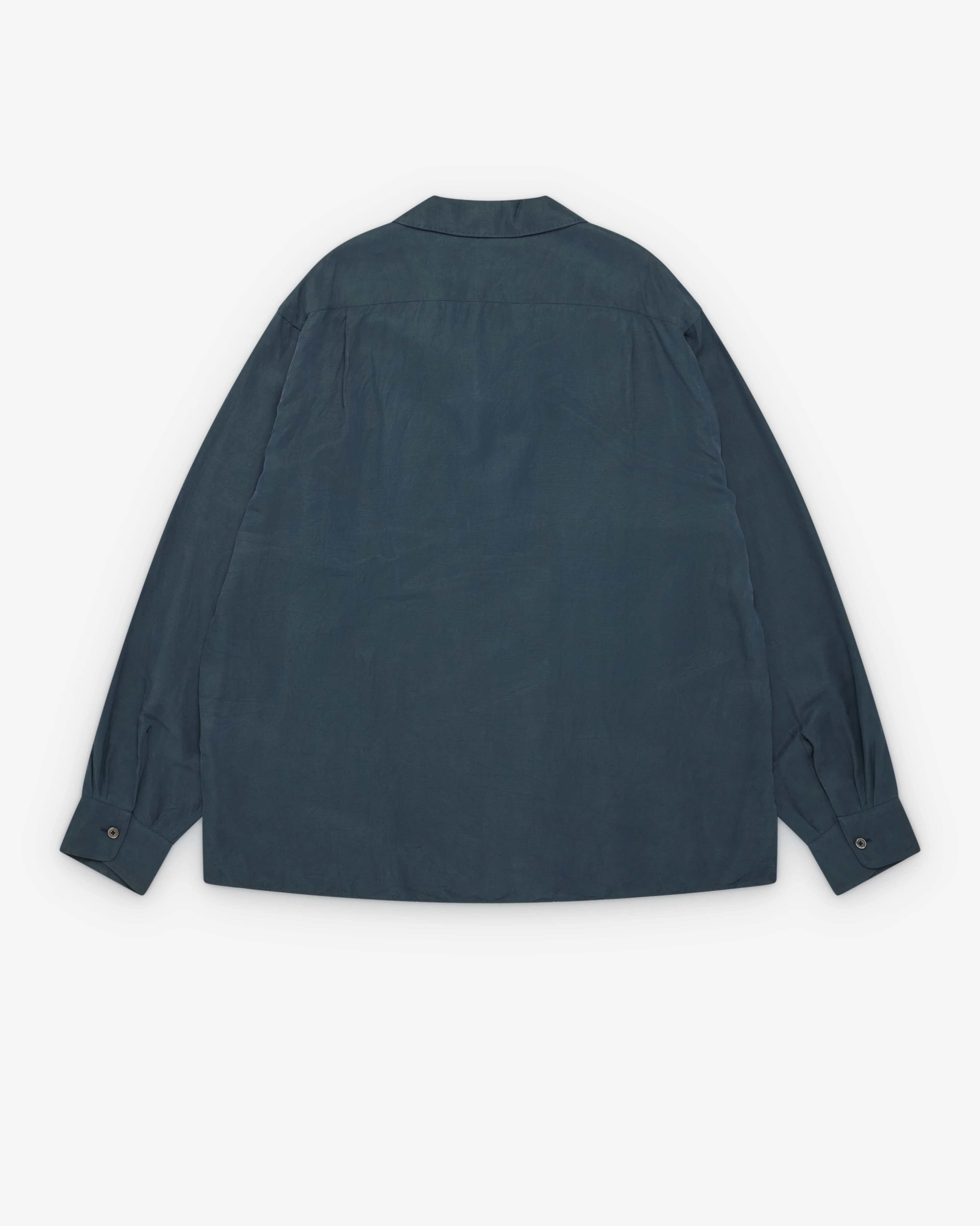 A.Presse - Men's Vintage Open Collar Shirt - (Navy)