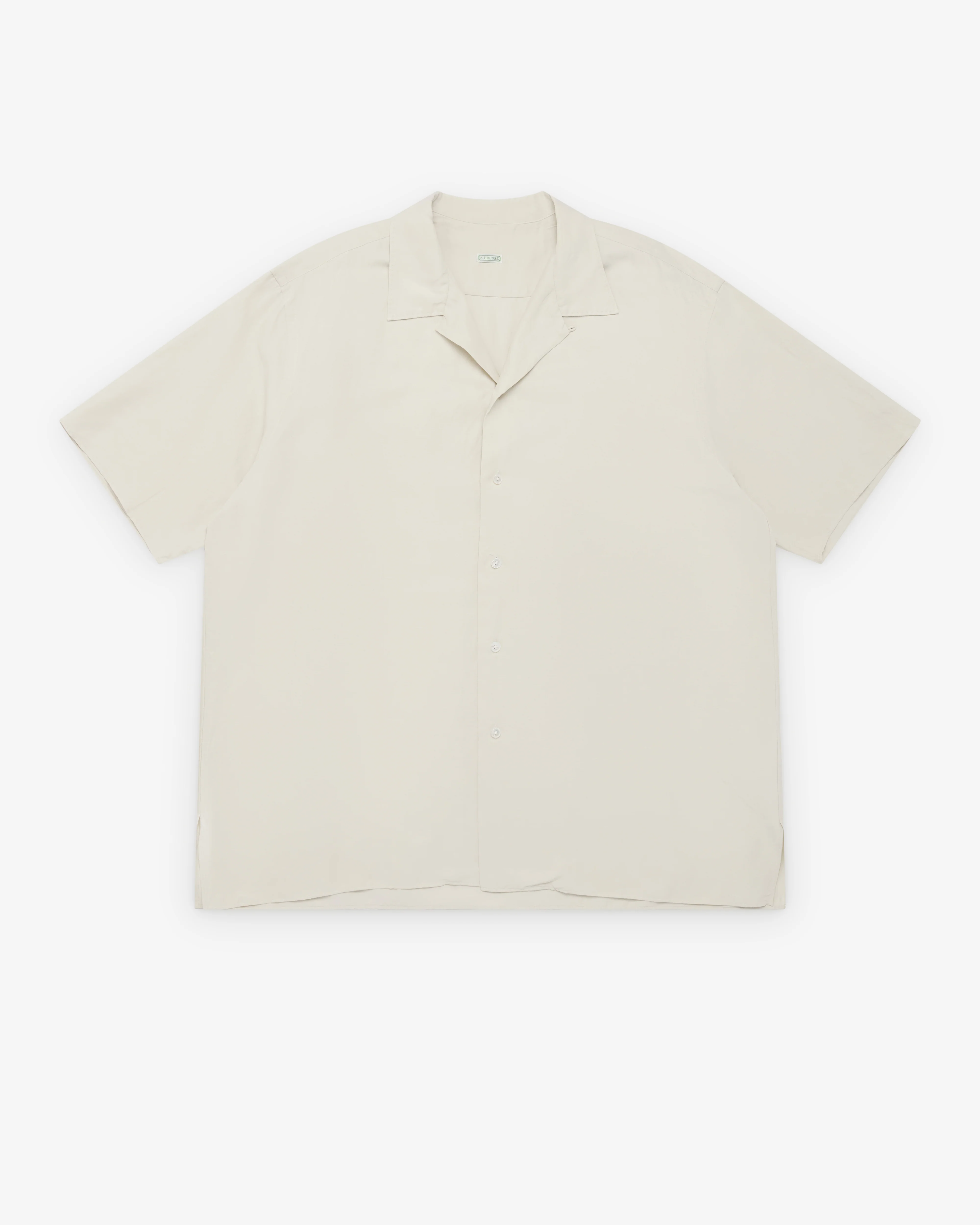 A.Presse - Men's Vintage Short Sleeve Open Collar Shirt - (Ecru)
