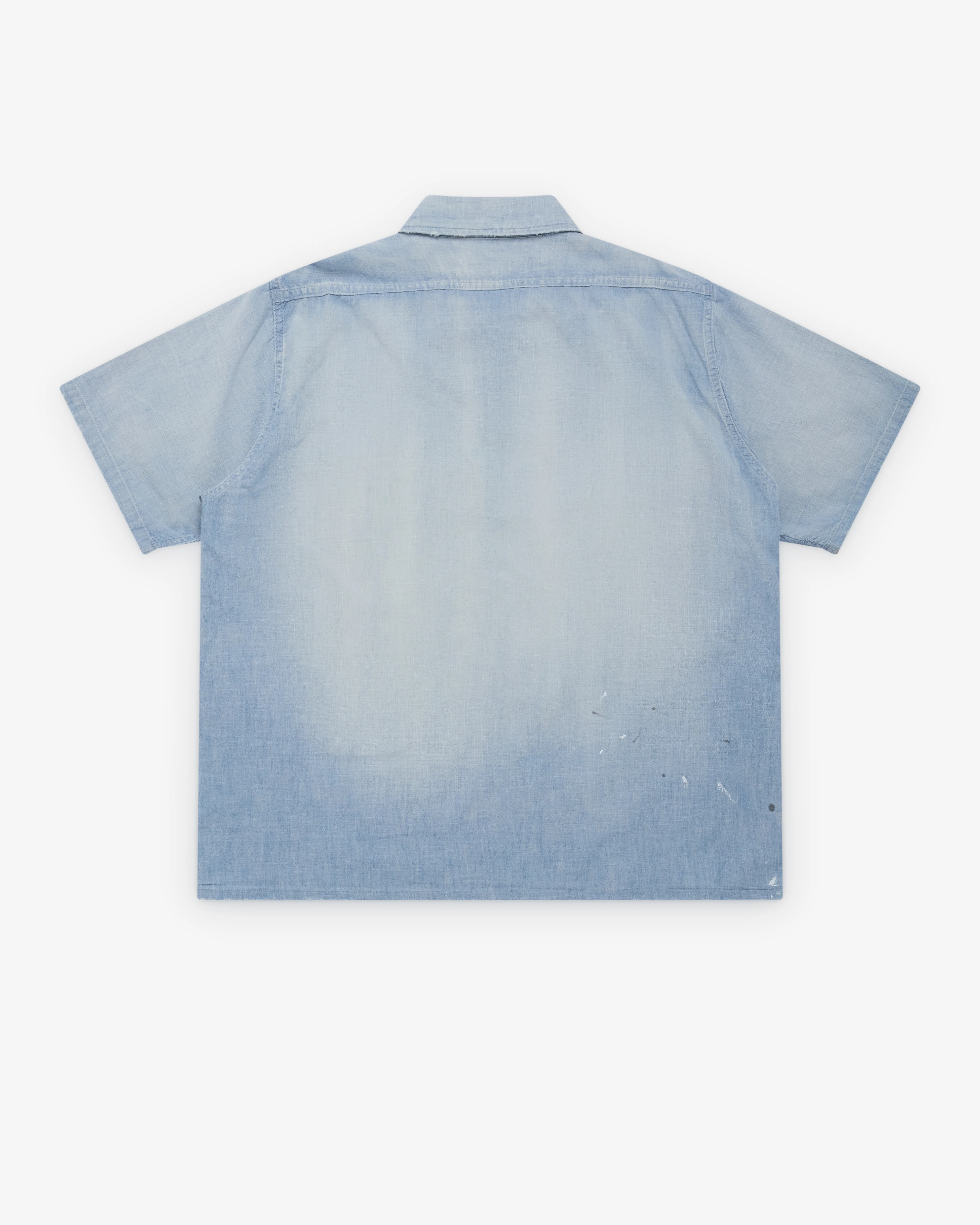 A.Presse - Men's Vintage Chambray S/S Shirt - (Bleach)
