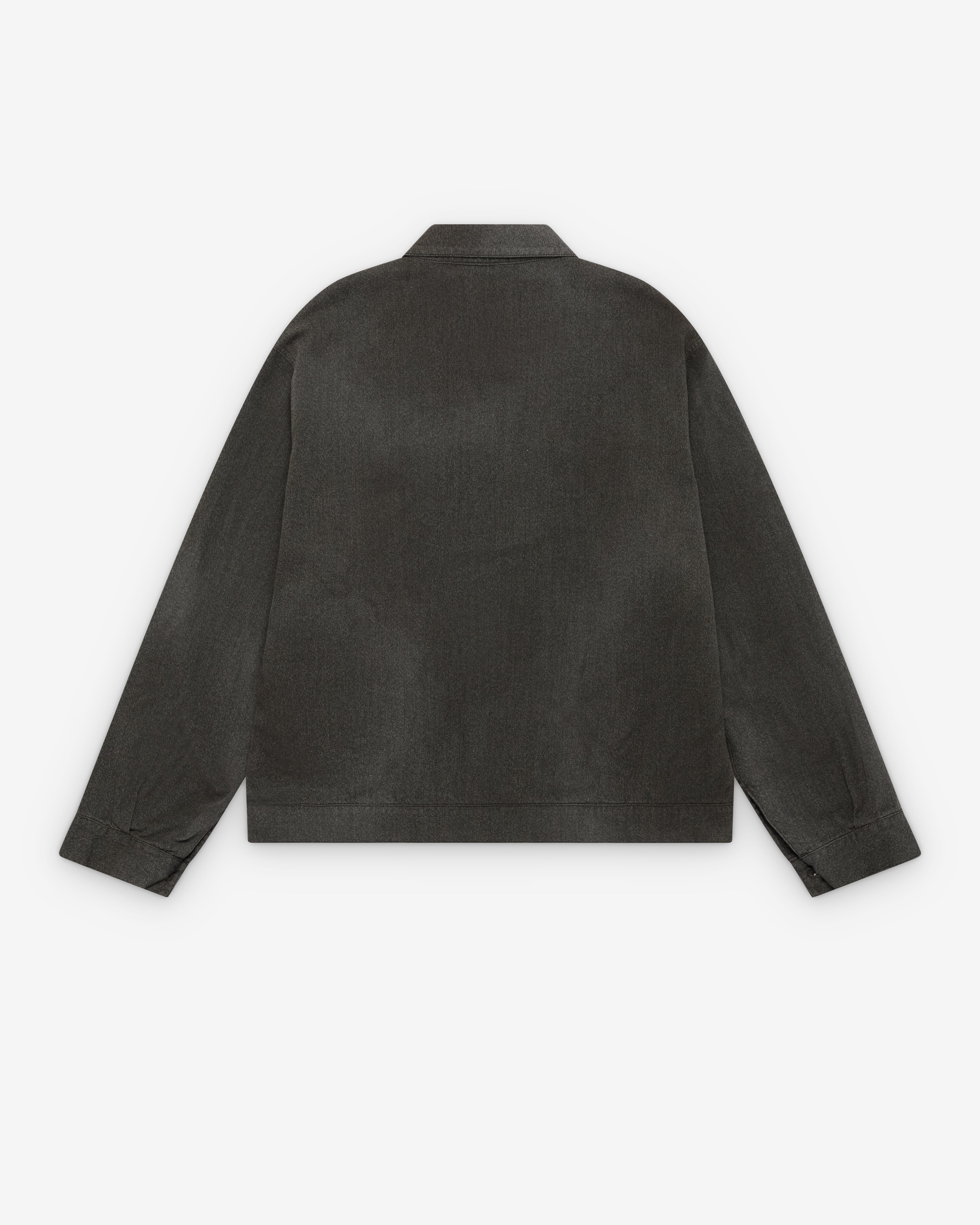 A.Presse - Men's Vintage Black Chambray Work Jacket - (Black)