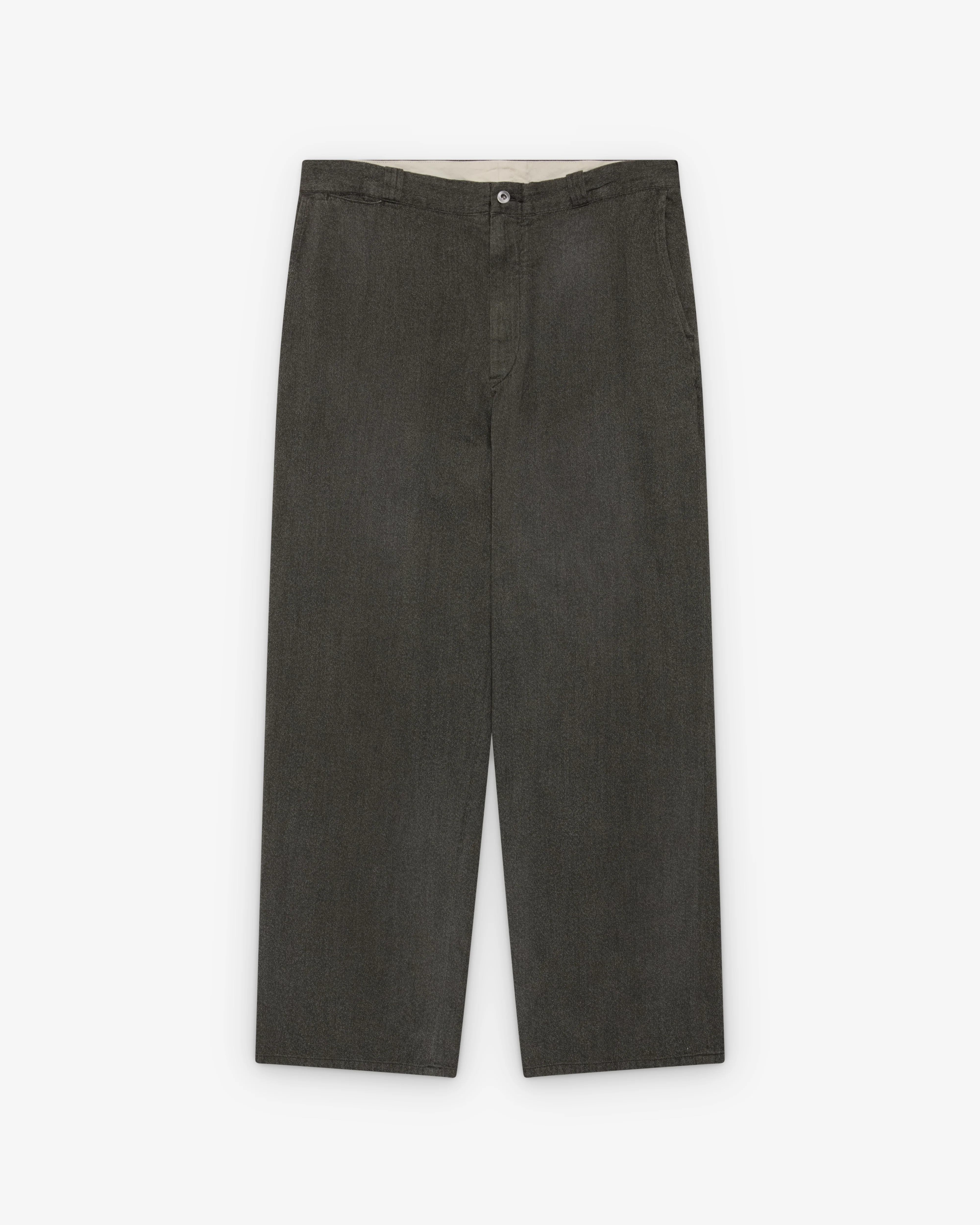 A.Presse - Men's Vintage Black Chambray Work Trousers - (Black)