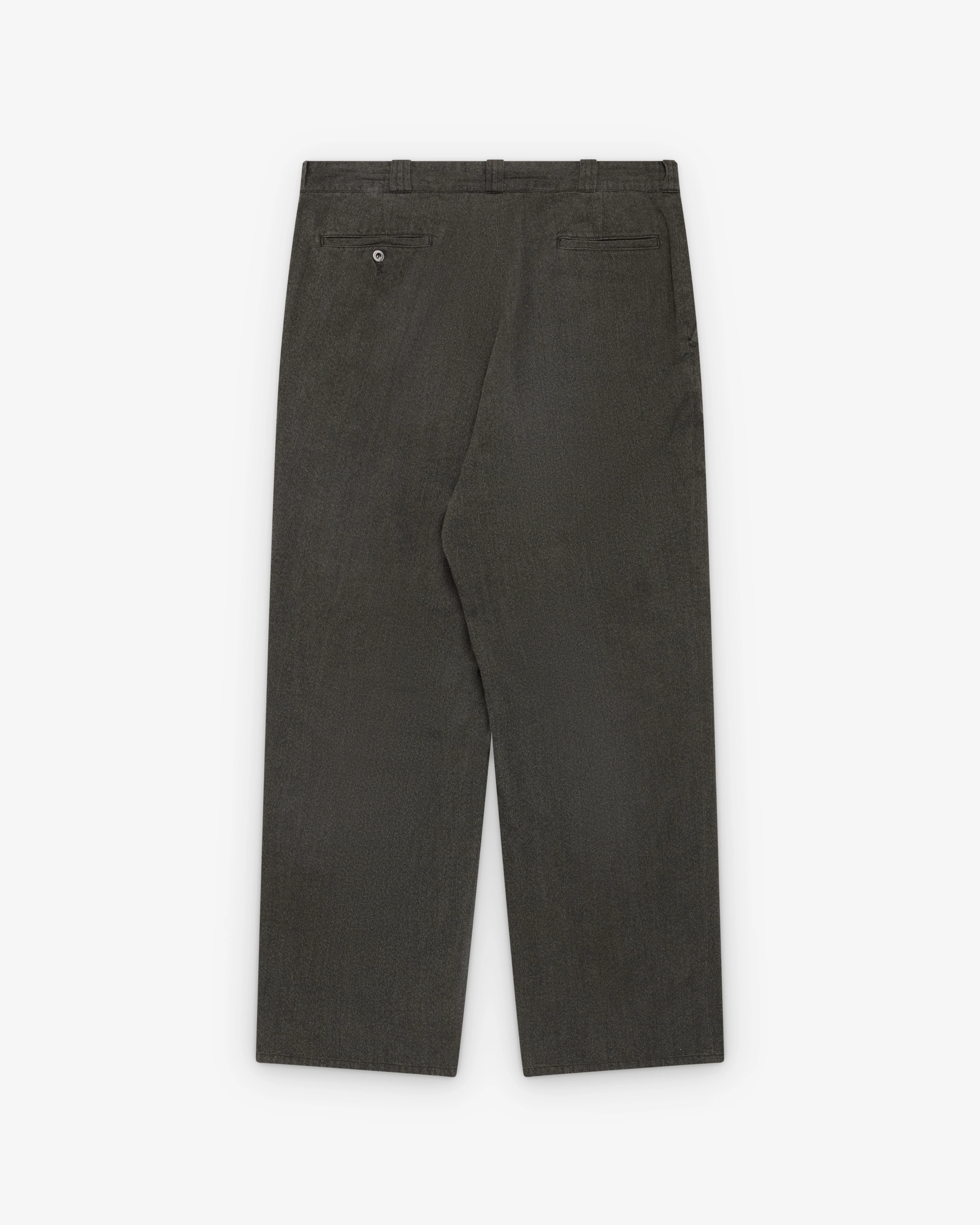 A.Presse - Men's Vintage Black Chambray Work Trousers - (Black)