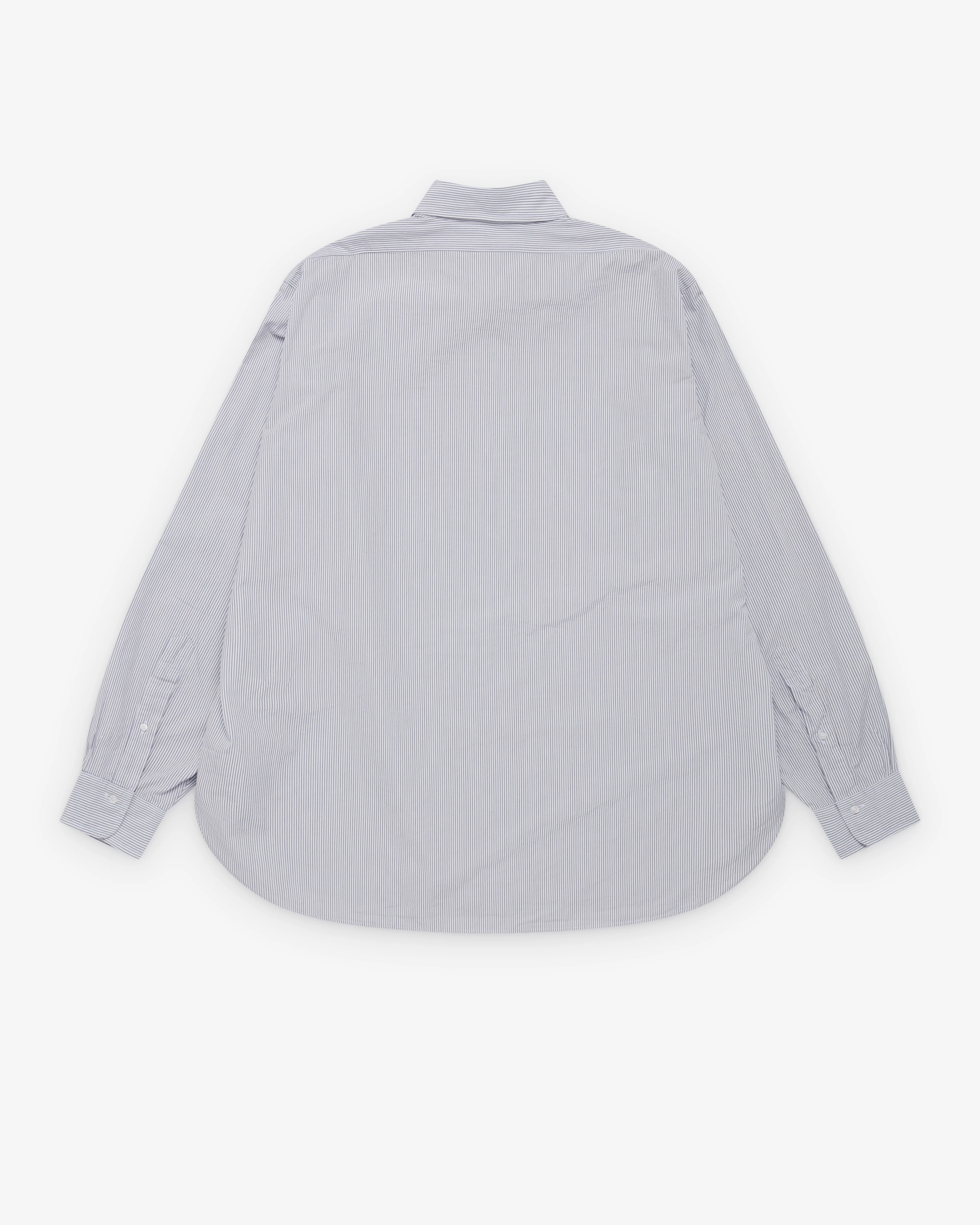 A.Presse - Men's Regular Collar Shirt - (Grey Stripe)