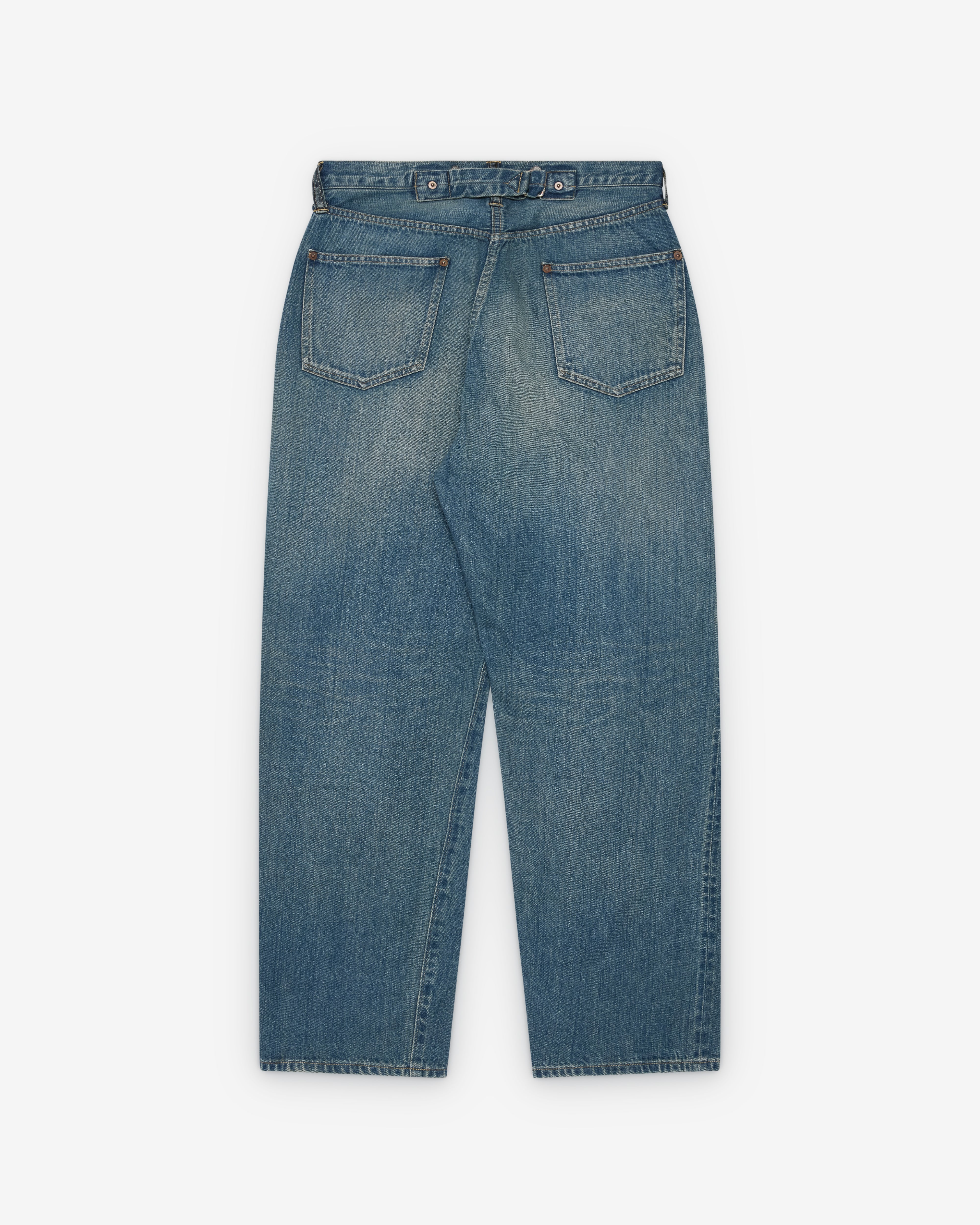 A.Presse - Men's No.22 Washed Wide Denim Pants - (Indigo)