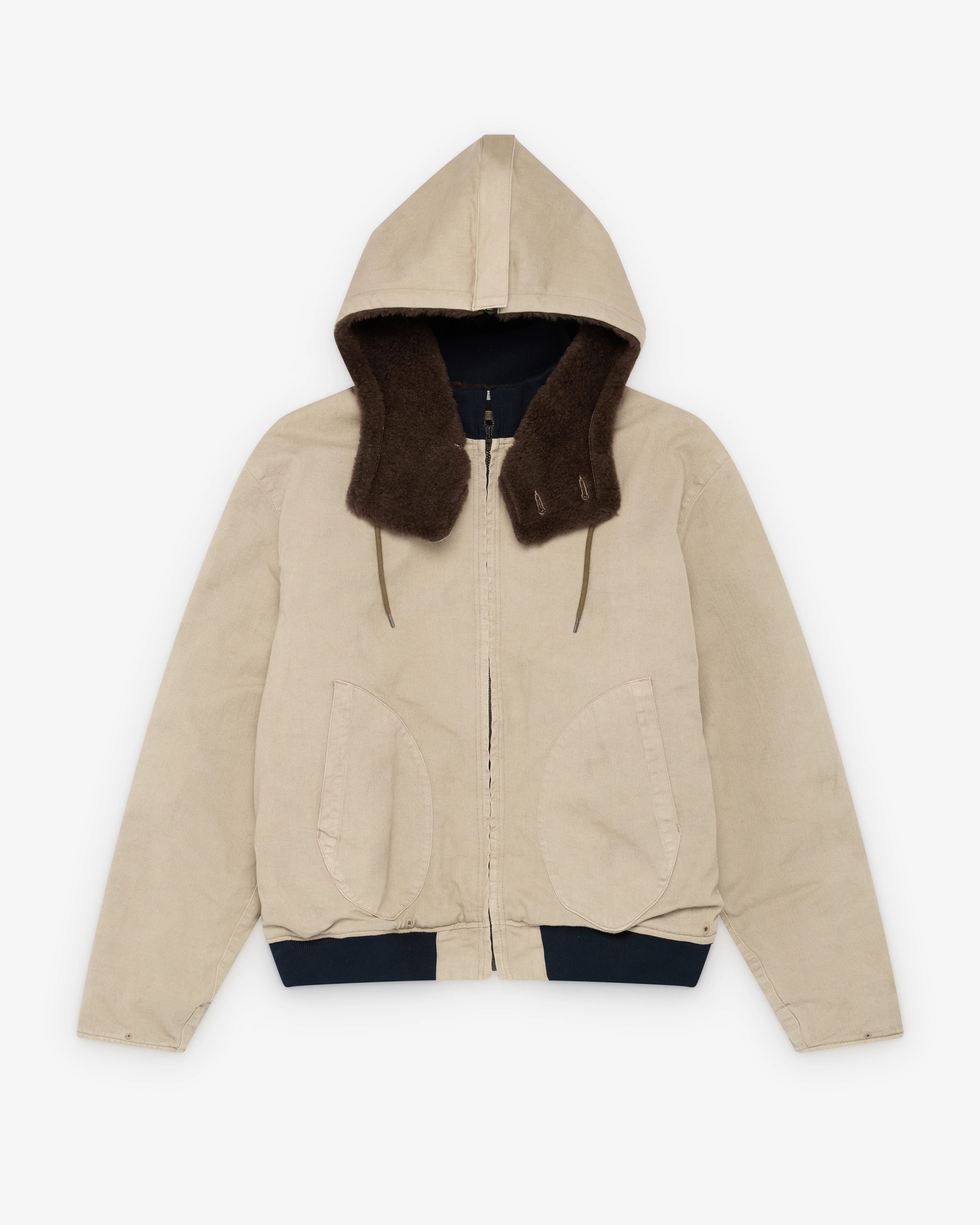 A.Presse - Men's Vintage WW2 US Navy Deck Hoodie - (Beige)