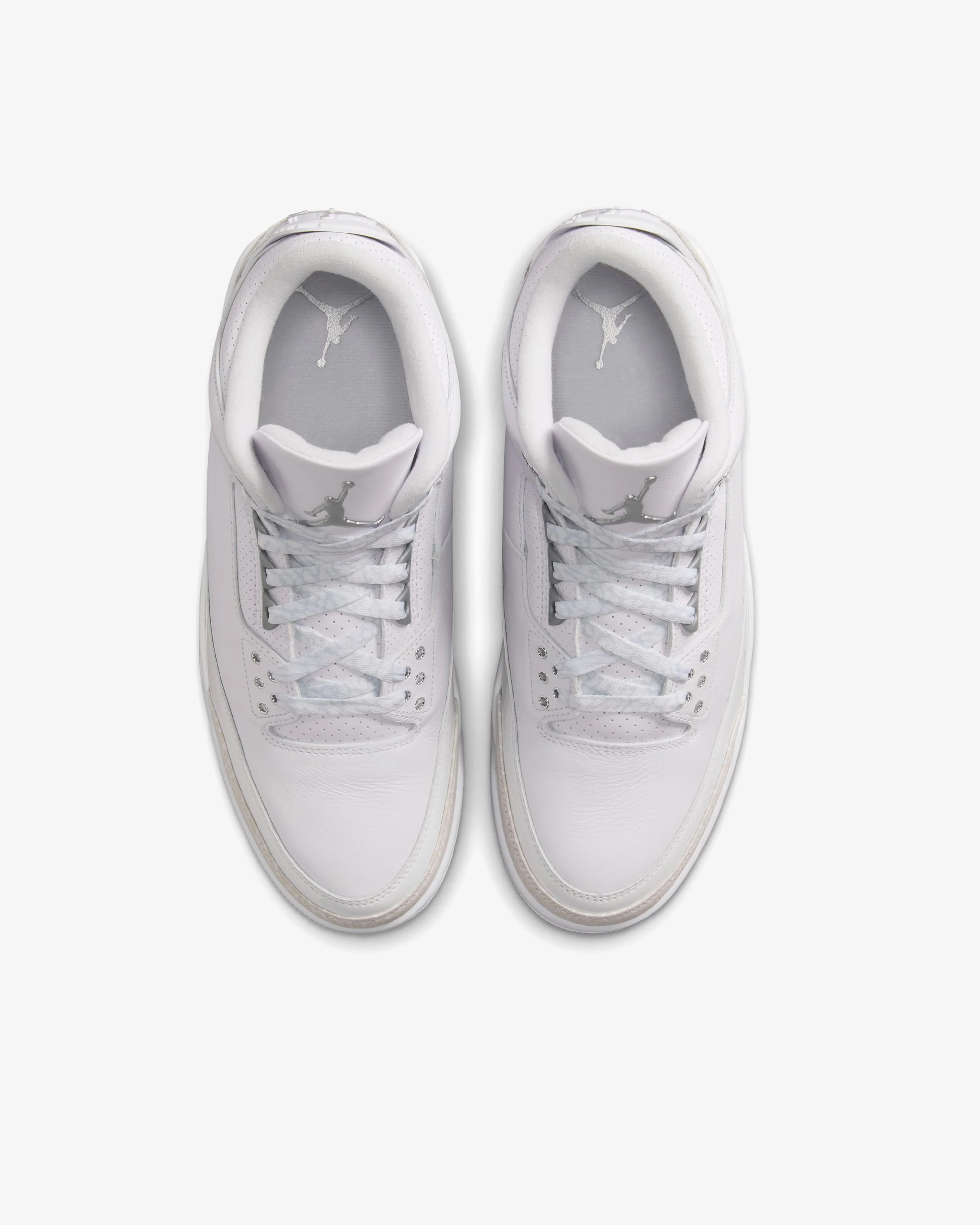 Nike - Men's Air Jordan 3 Retro Sneakers - (White/Silver)