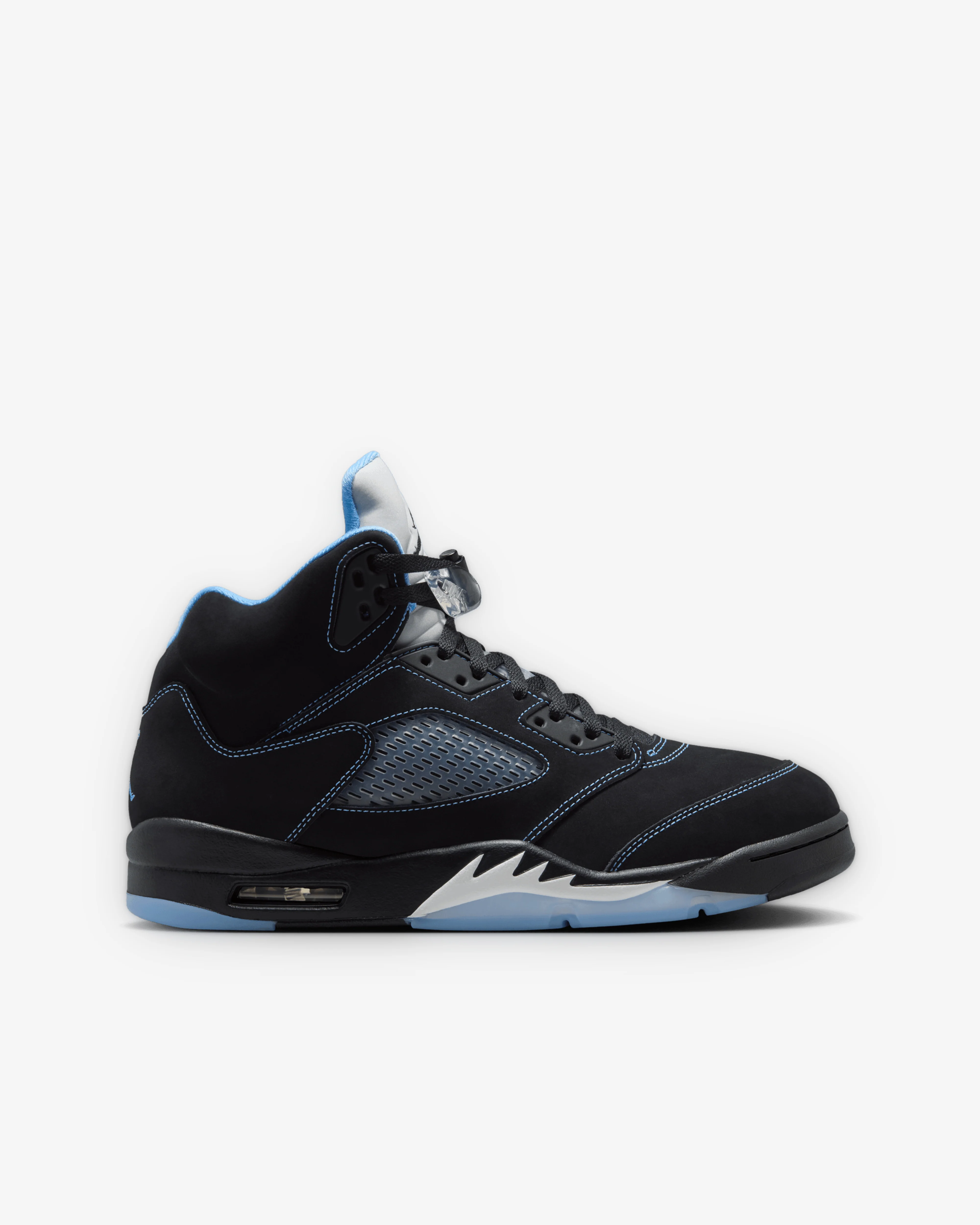 Nike - Men's Air Jordan 5 Black Carolina Sneakers - (Black/University Blue)