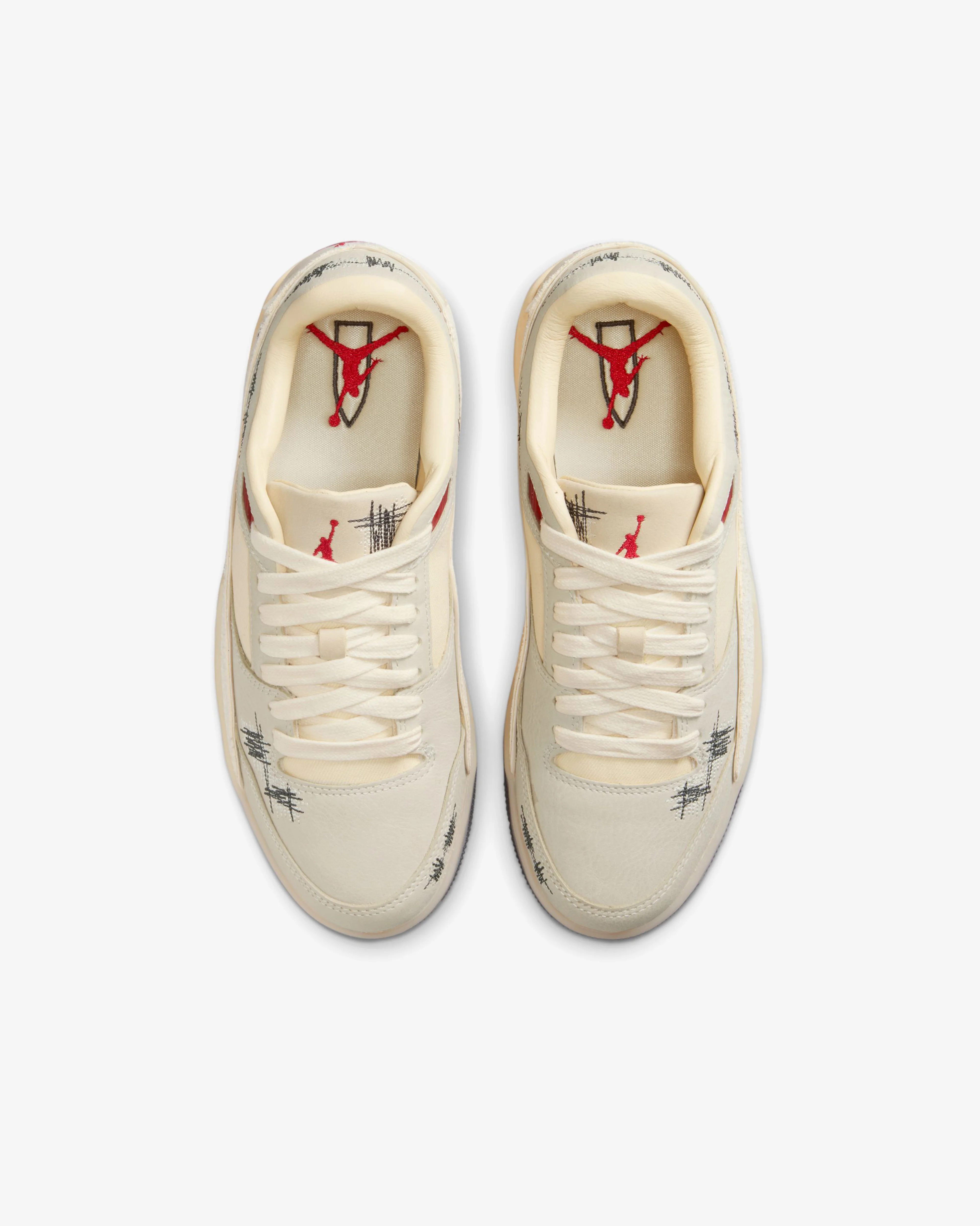 Nike x Téla - Women's Air Jordan Flight Court SP Sneakers - (Coconut Milk/Noir)