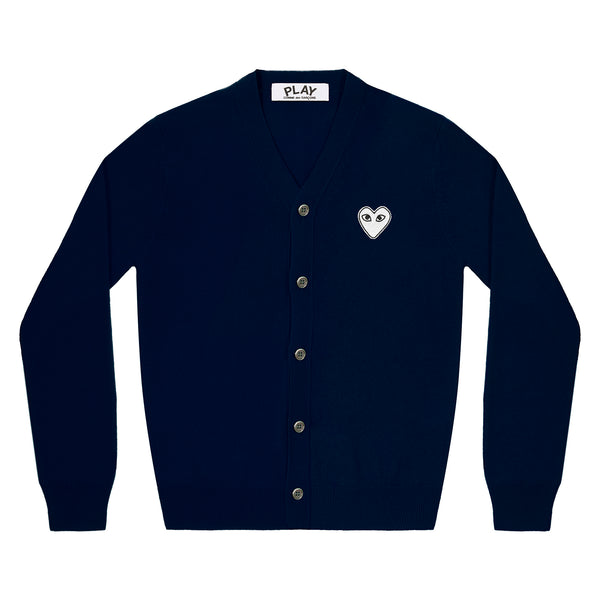 Play - White Heart Men’s Cardigan - (Navy)