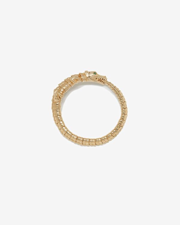 Bibi Van Der Velden - Women
s Alligator Wrap Bracelet - (Yellow Gold)