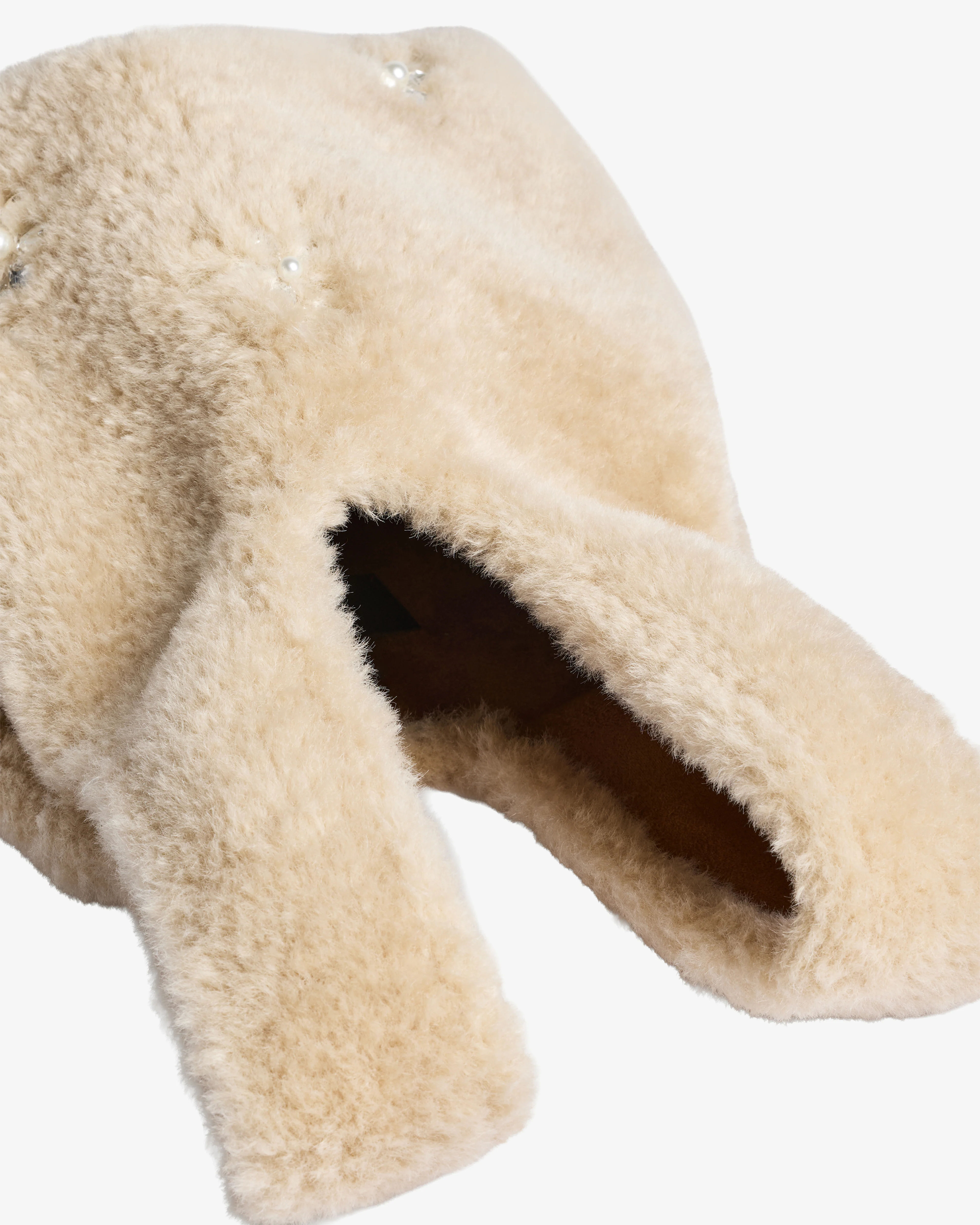 Simone Rocha - Women's Mini Faux Fur Shopper Bag - (Blonde)