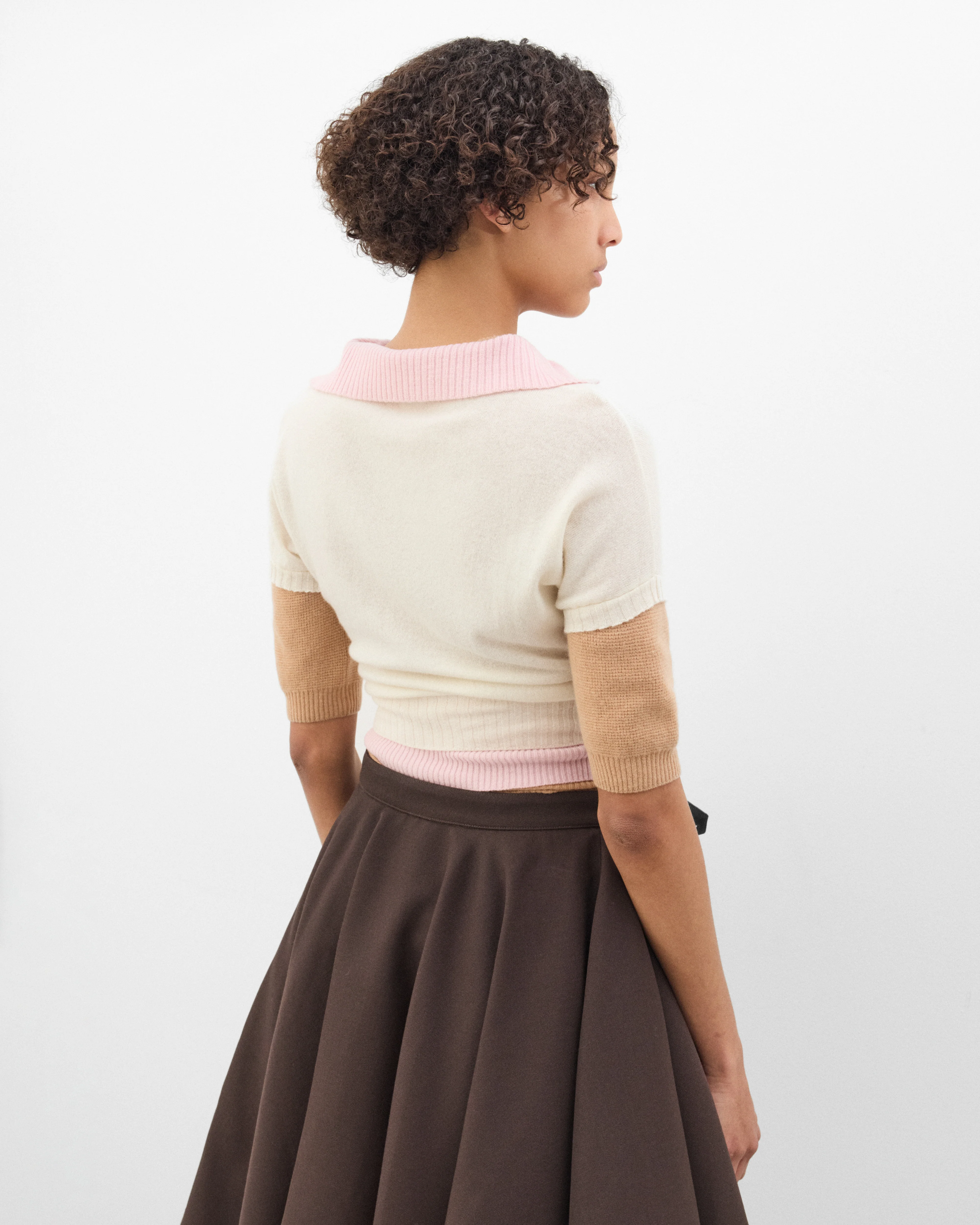 August Barron - Women's Triple Sweater - (Cream/Pink/Beige)