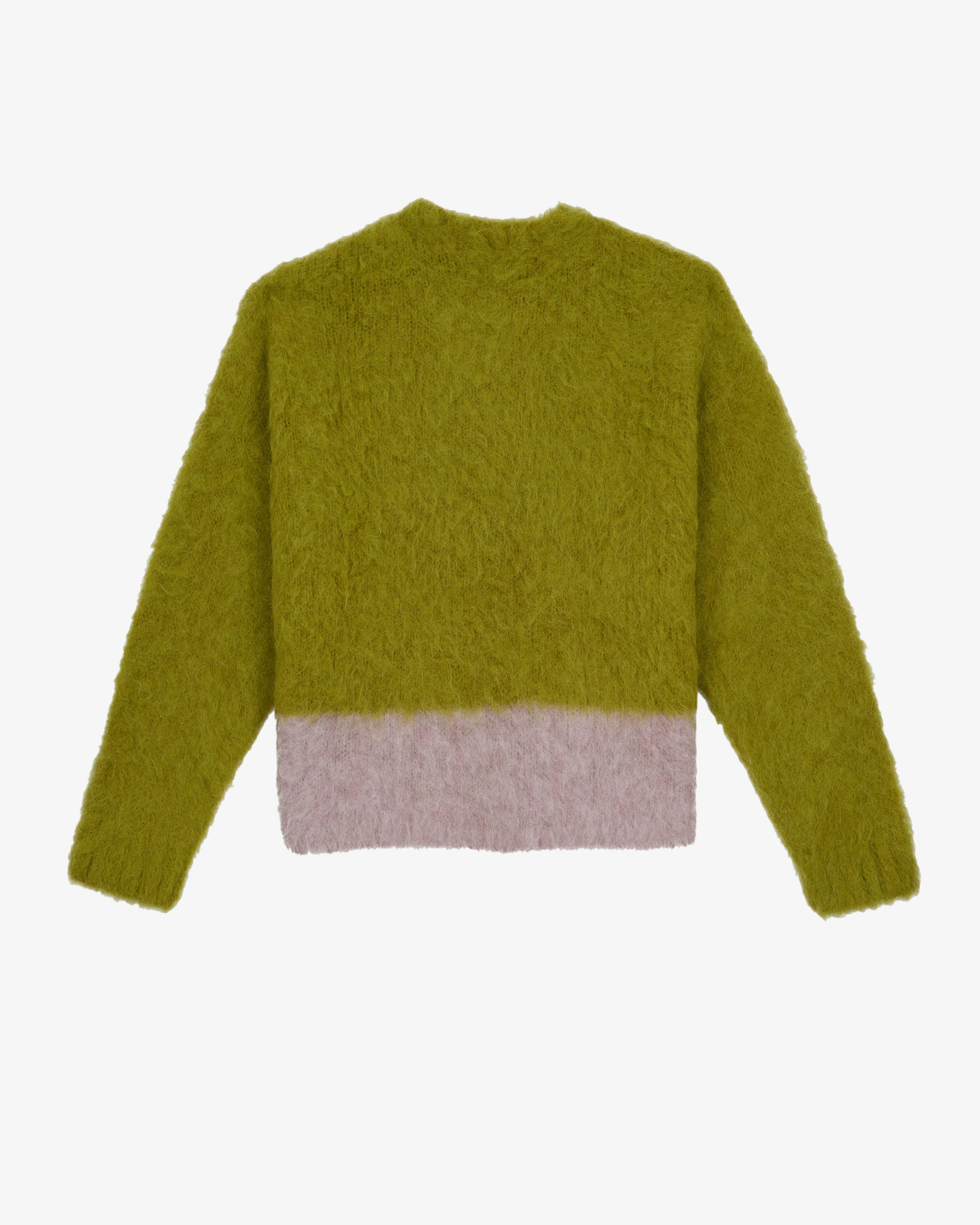 Brain Dead - Men's Super Hairy Boxy Knit Sweater - (Lime) view 2, Click to Zoom in