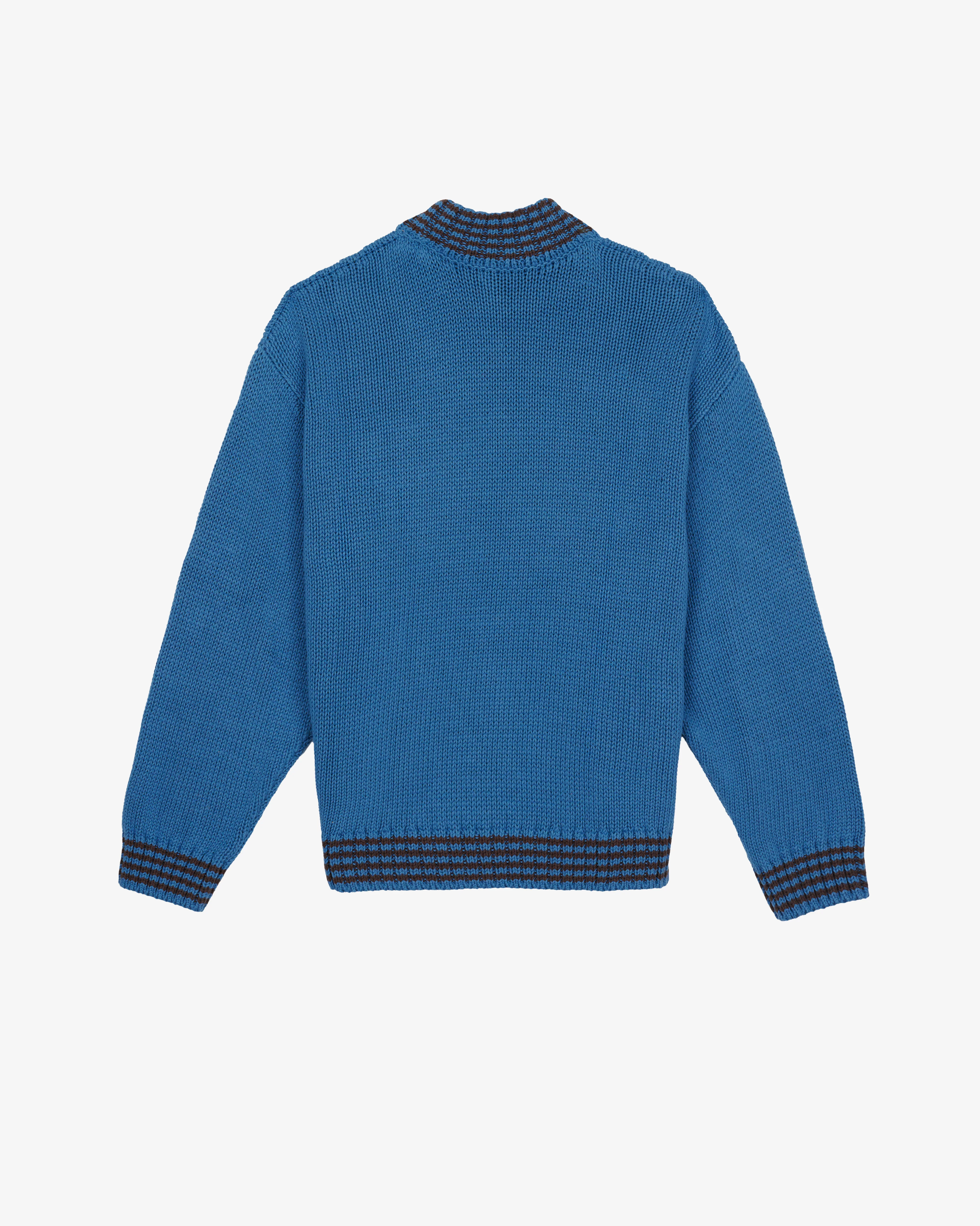 Brain Dead - Men's Turtle Neck Sweater -(Blue)