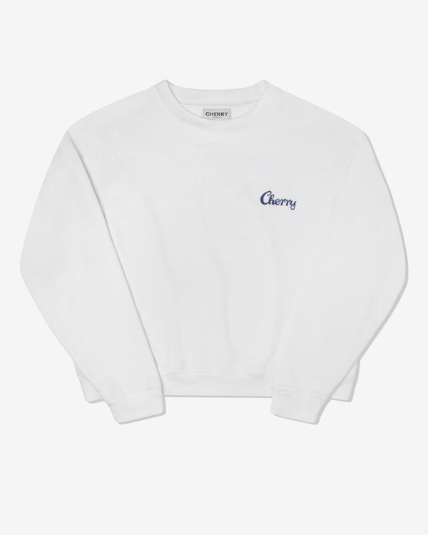 Cherry - Men
s Best Quality Crewnweck - (Vintage White)