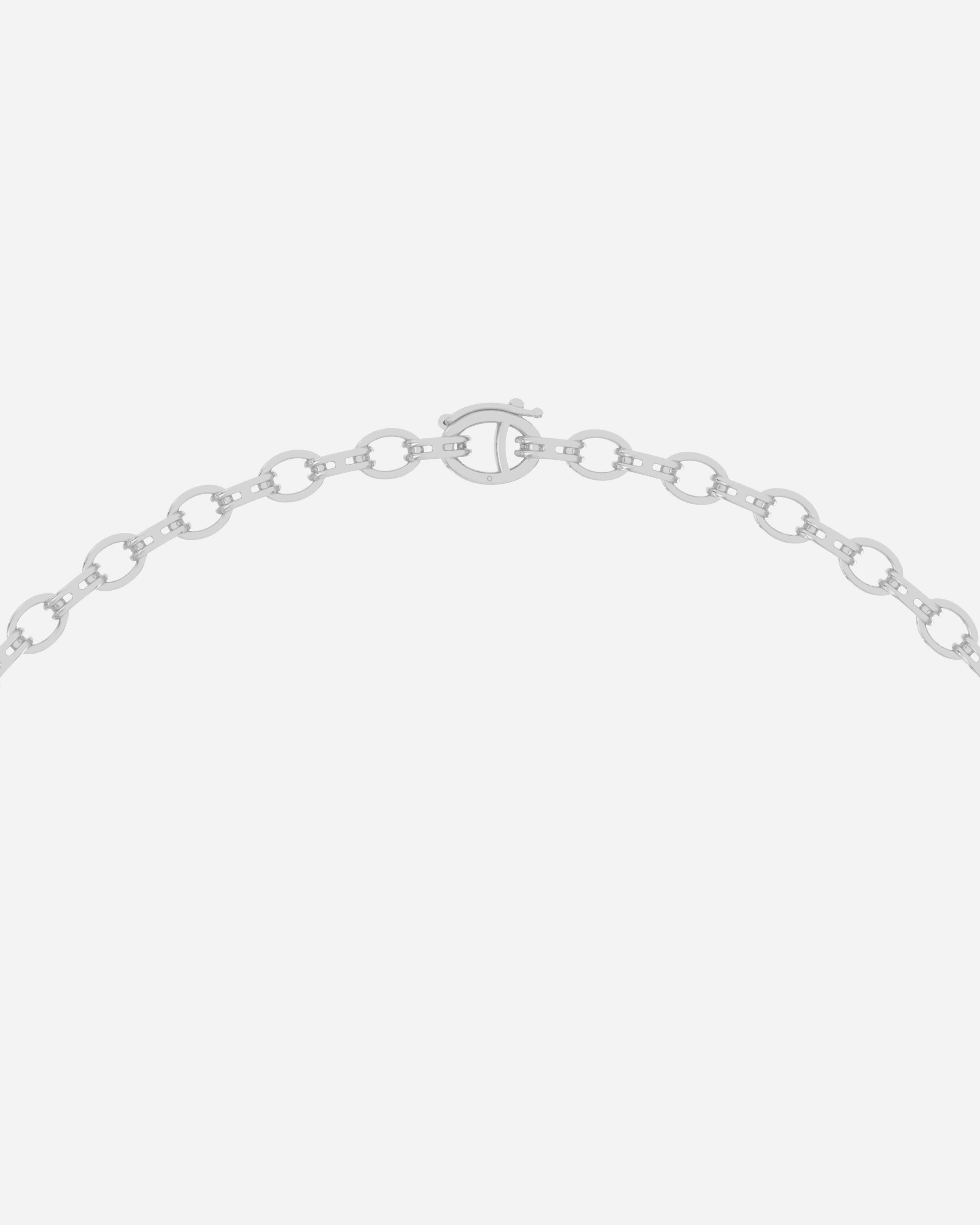 Bernard James - Pave Flora Maxi Charm Necklace - (White Gold)