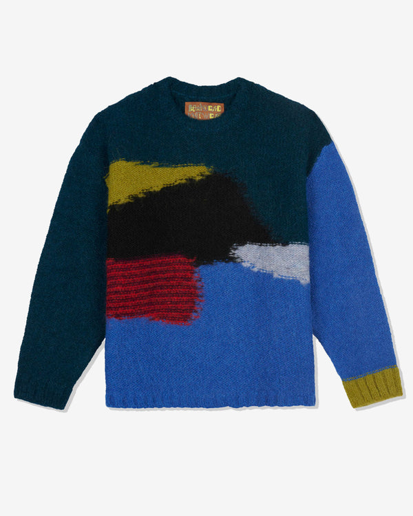 Brain Dead - Men
s Boxy Knit Sweater - (Blue)