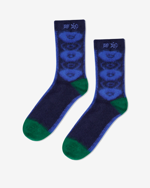 Brain Dead - Men
s Brushed Oval Argyle Socks - (Blue)